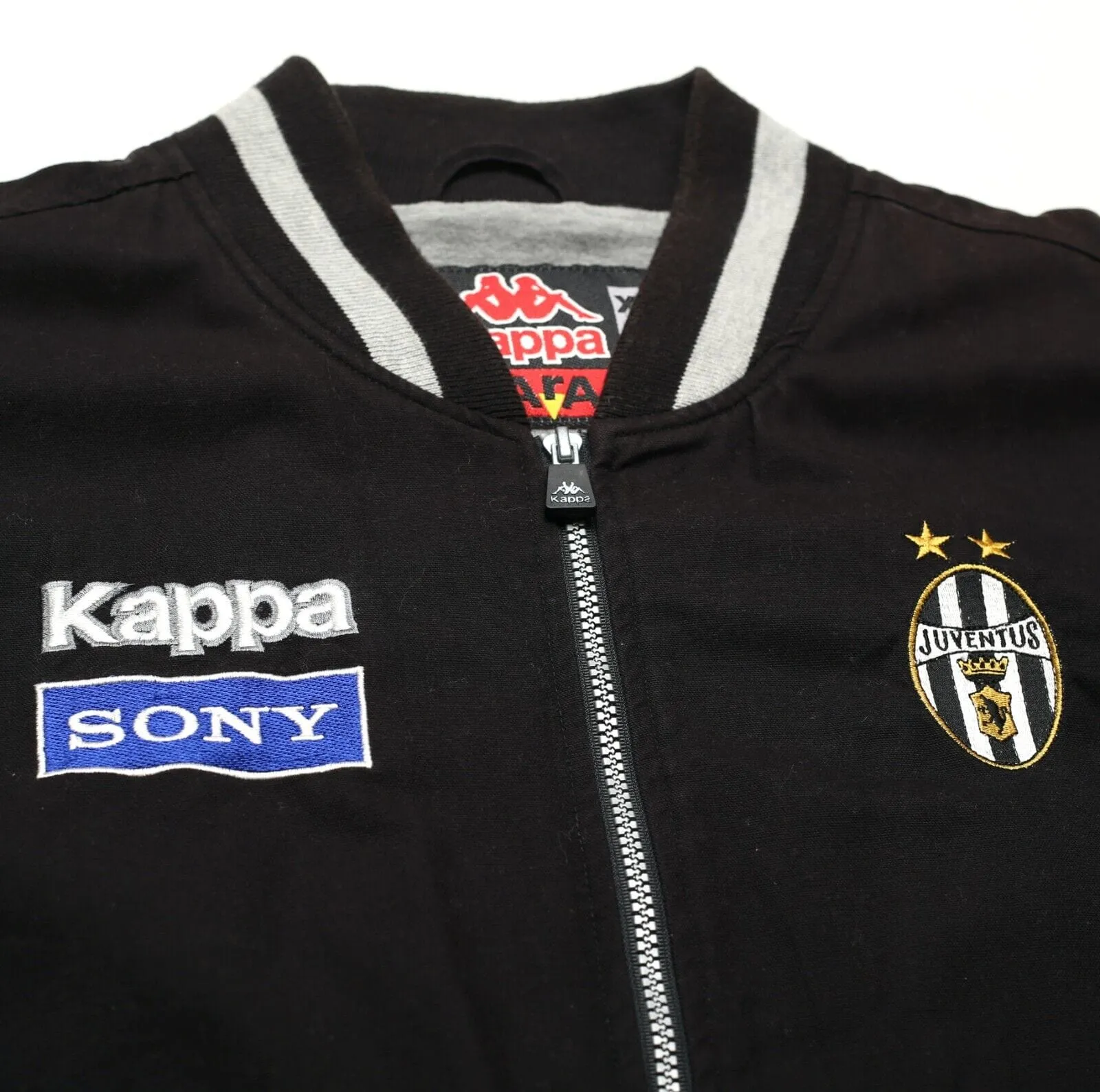 1997/98 JUVENTUS Vintage Kappa Track Top Bomber Jacket (XL) Sony Zidane Era