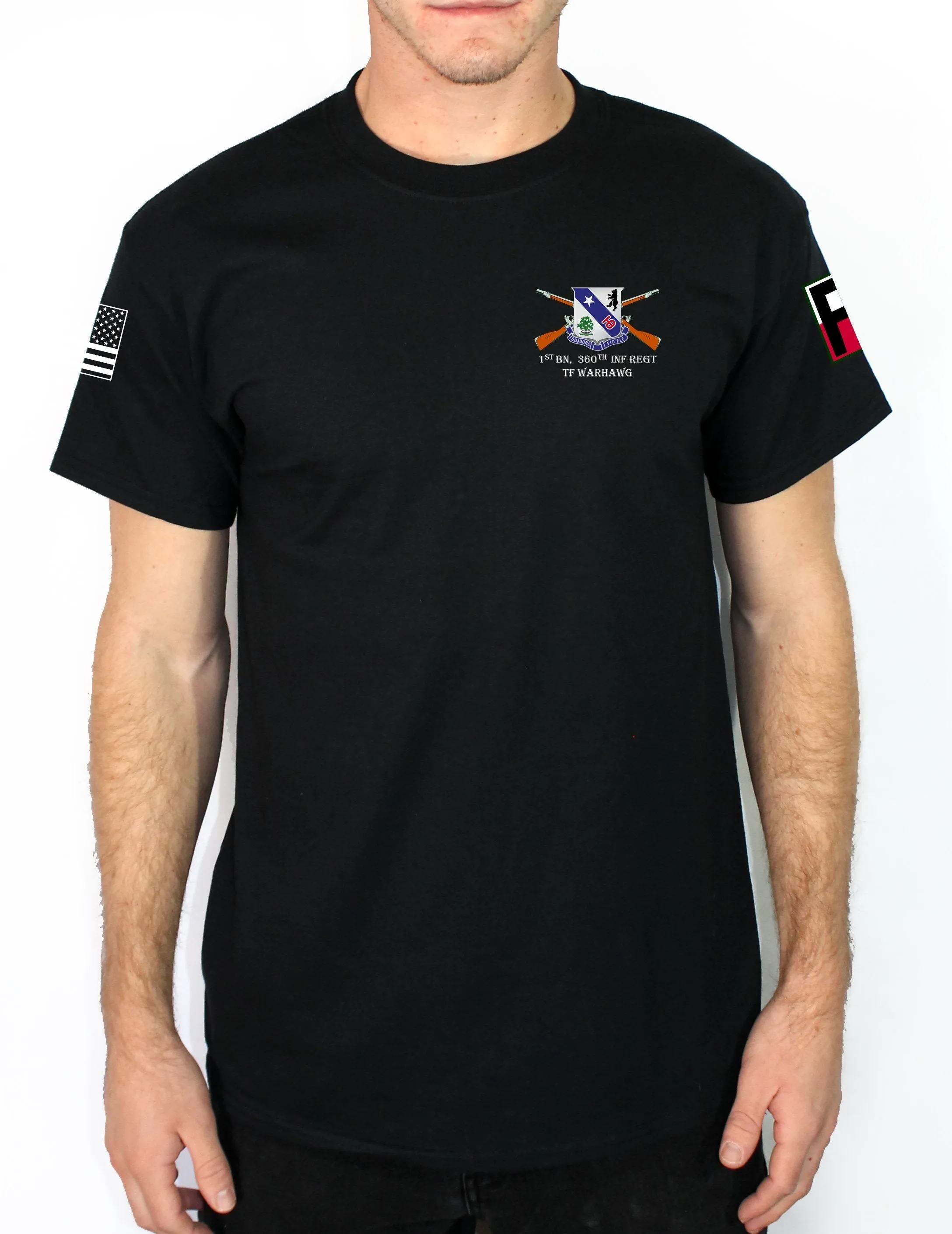 50-50 Blend Black Unisex PT Short Sleeve Shirt