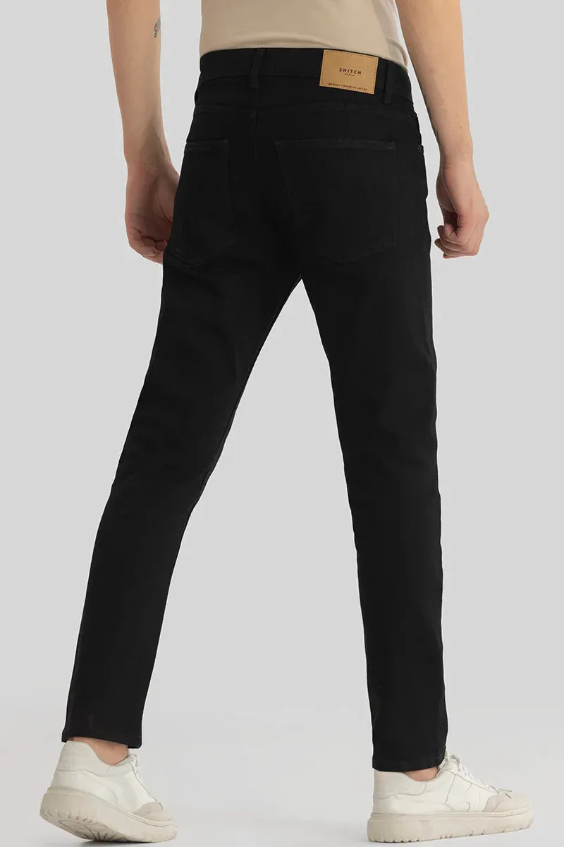 Alexandre Black Plain Slim Fit Jeans