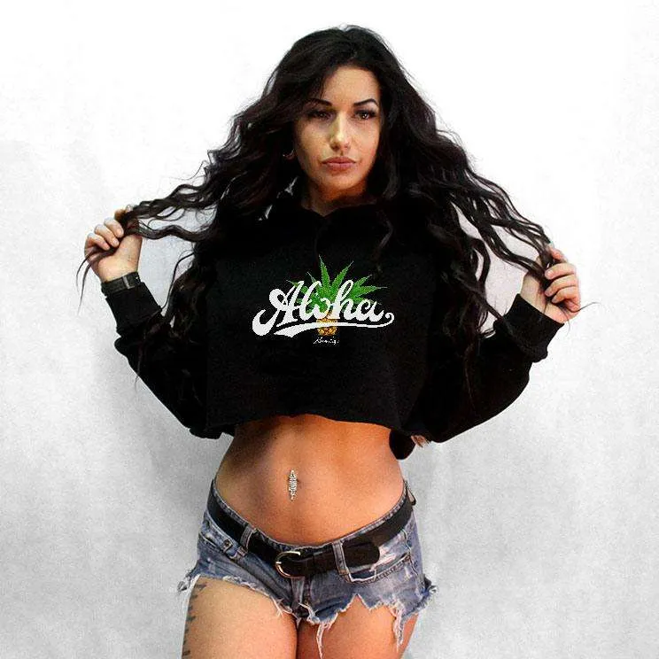 Aloha Crop Top Hoodie