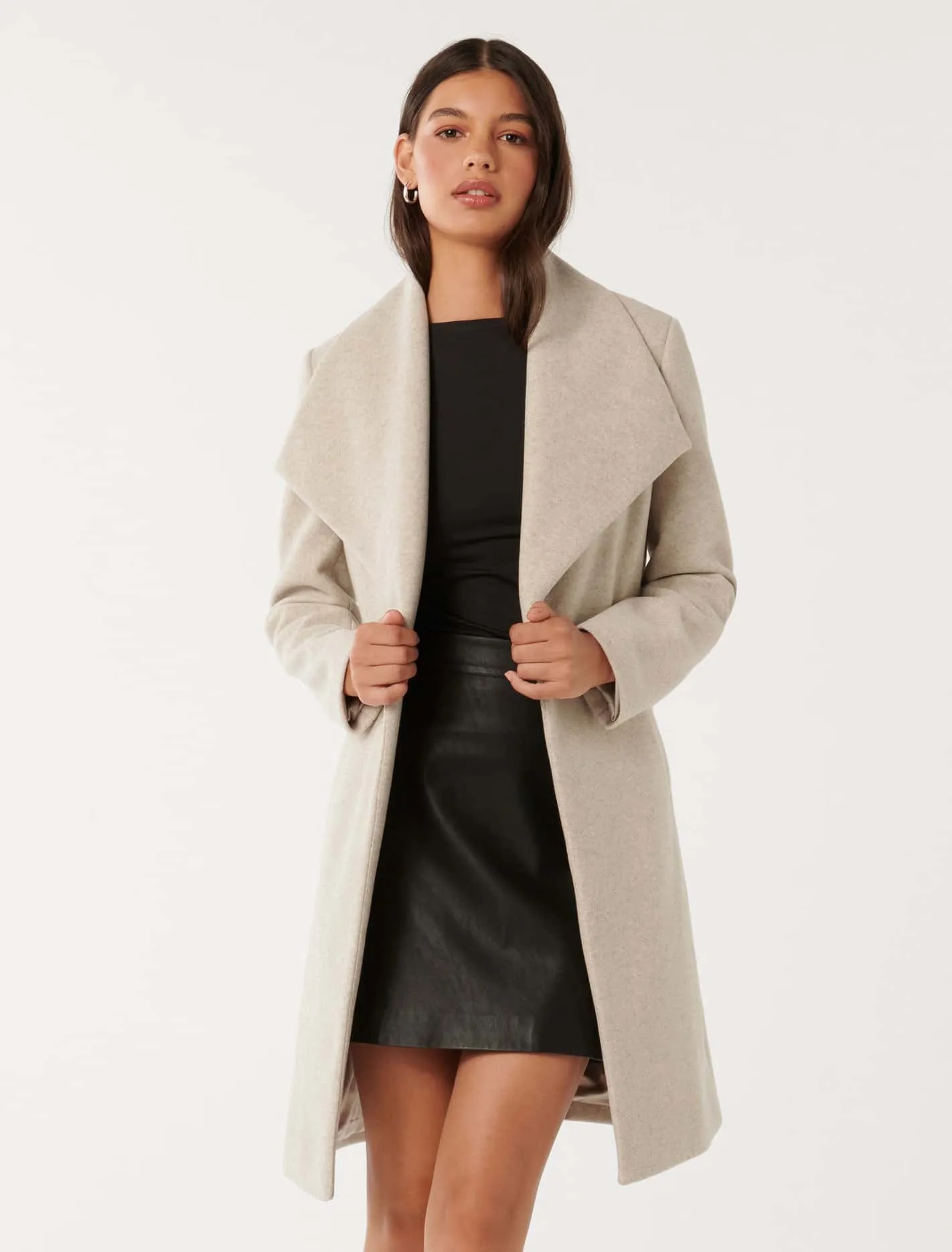 Annika Shawl Collar Wrap Coat