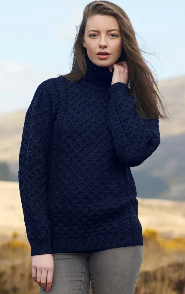 Aran Honeycomb Turtleneck Sweater | Unisex [2 Colors]