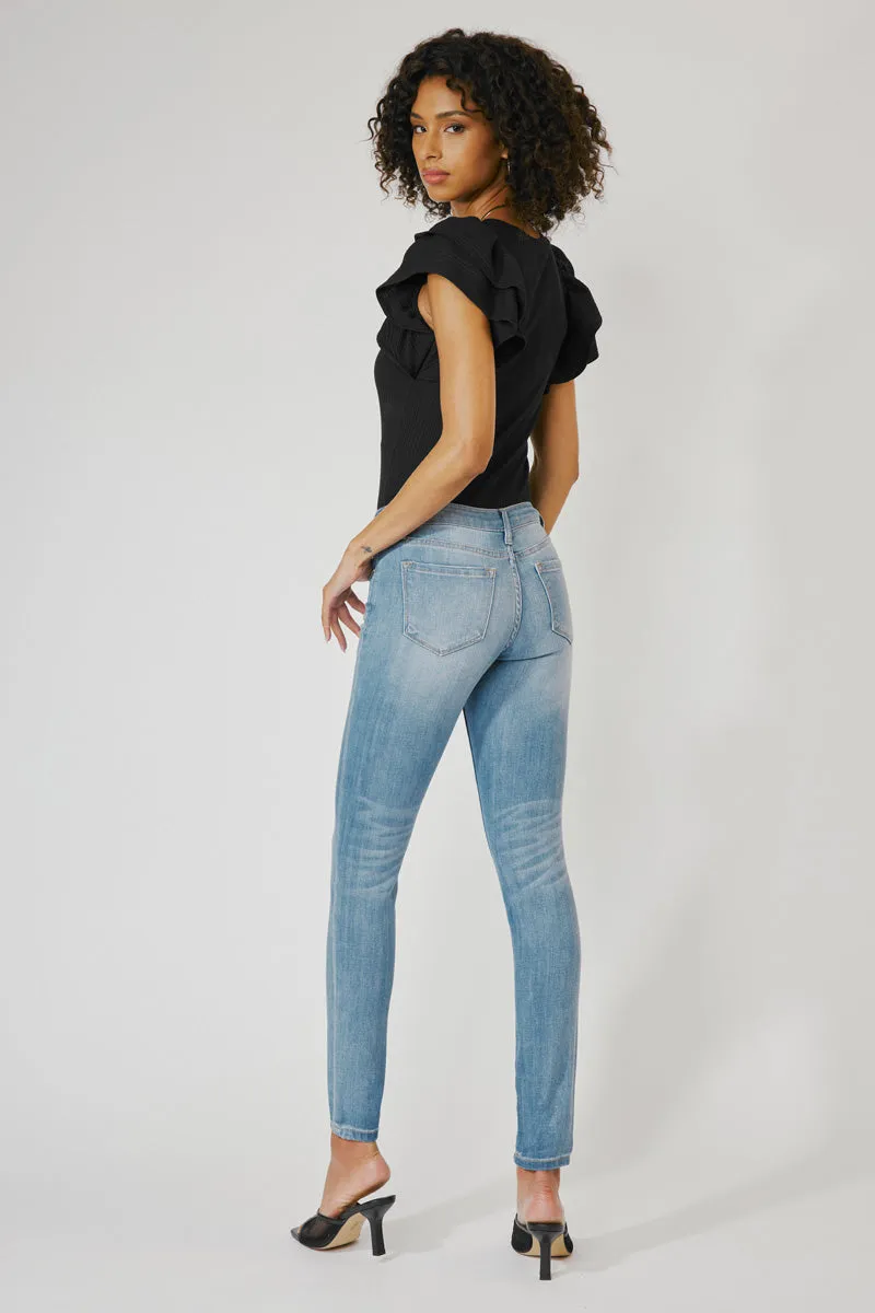 Ashlyn Mid Rise Super Skinny Jeans