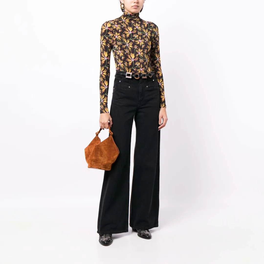 AURELIA TURTLENECK TOP FLORAL MAPLE