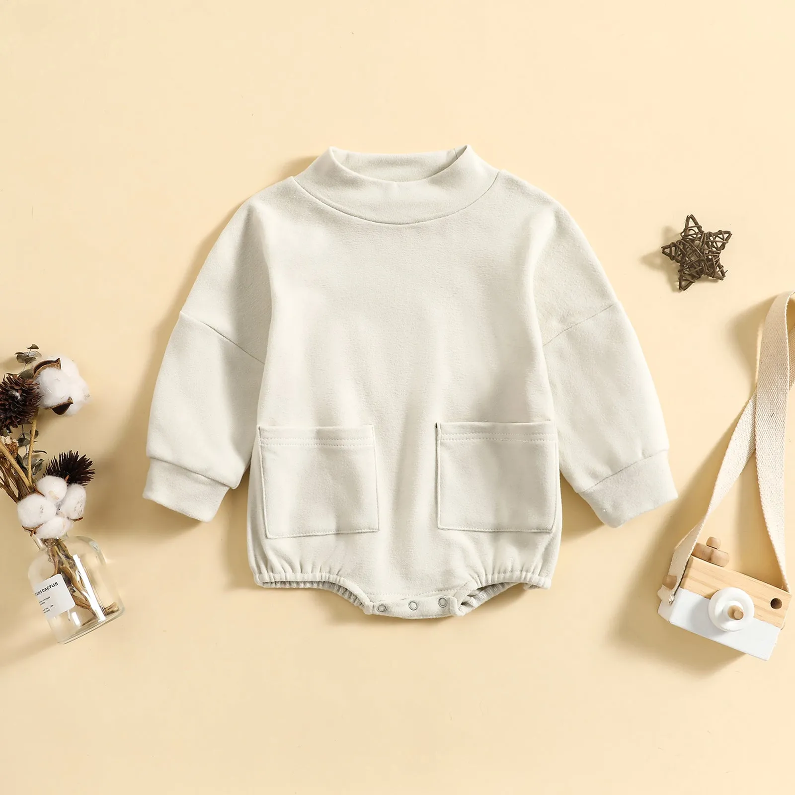 Baby Half Turtleneck Romper