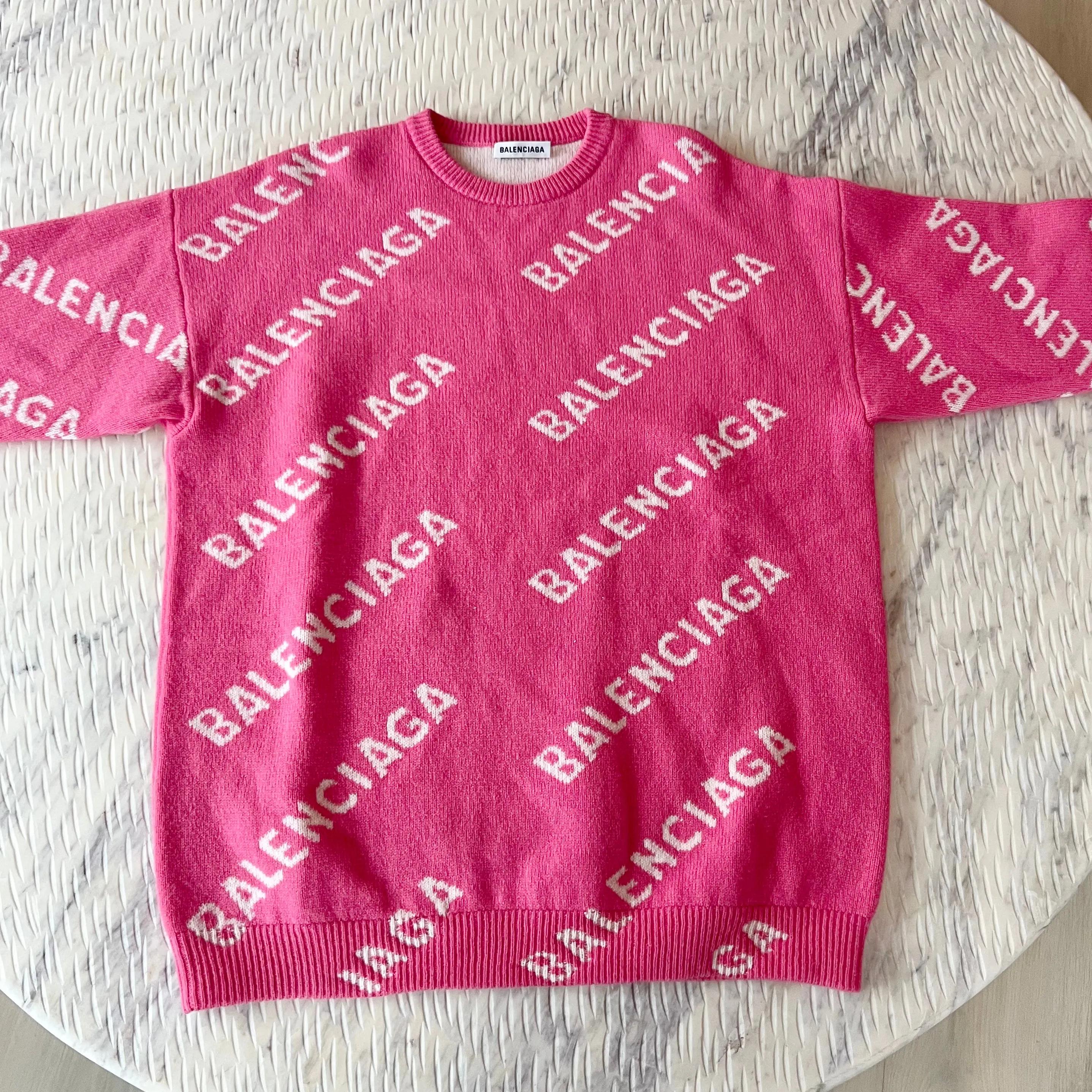 Balenciaga Allover Logo Pullover