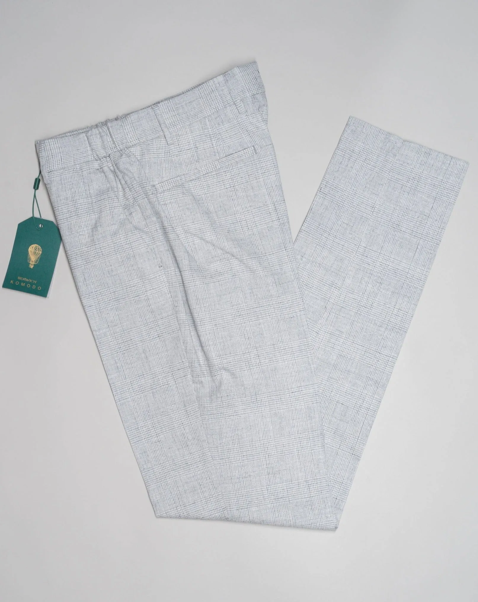 Berwich Morello Elax Cotton Stretch Trousers / Light Grey