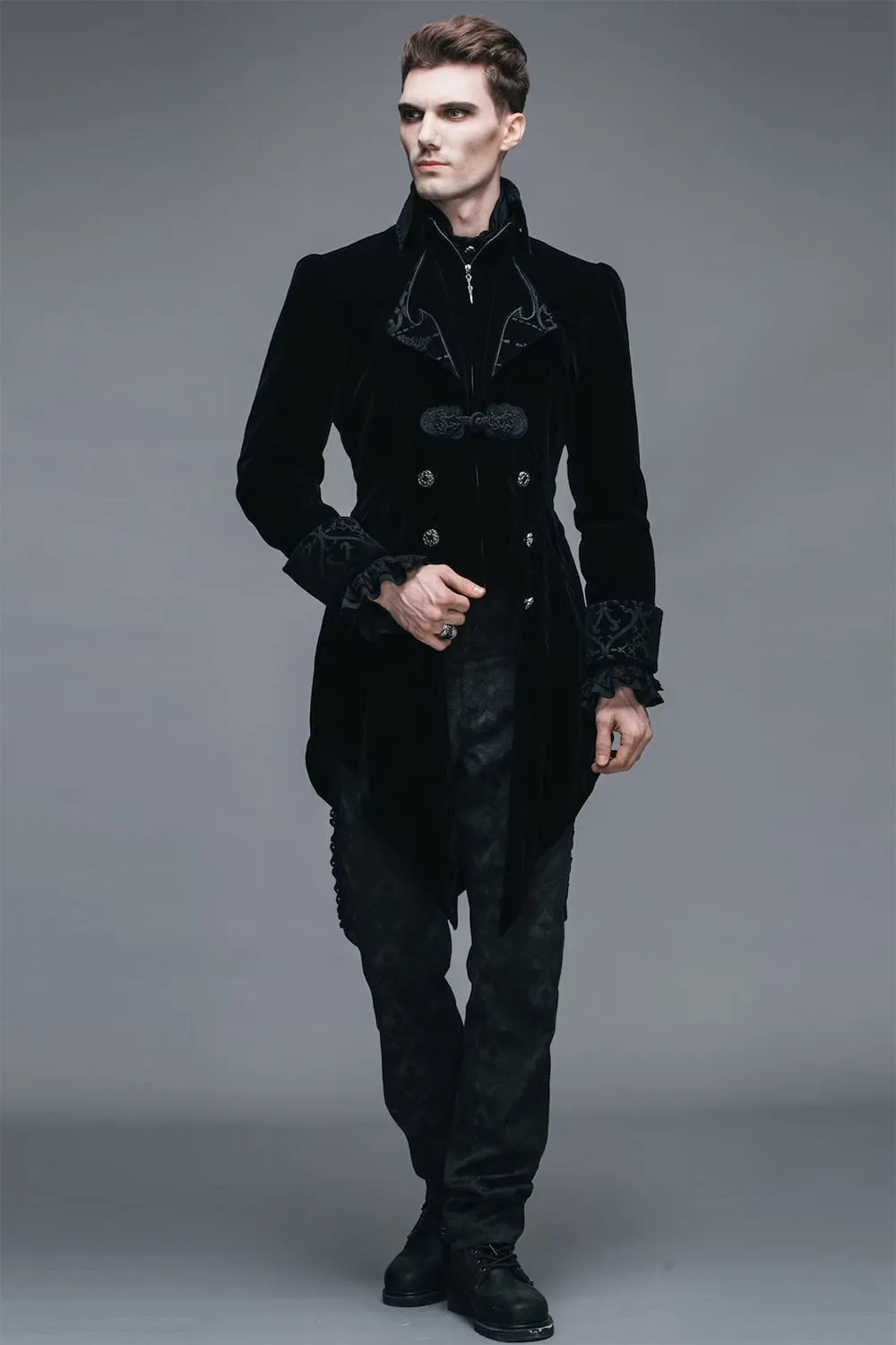 Black Blood Velvet Coat [BLACK]