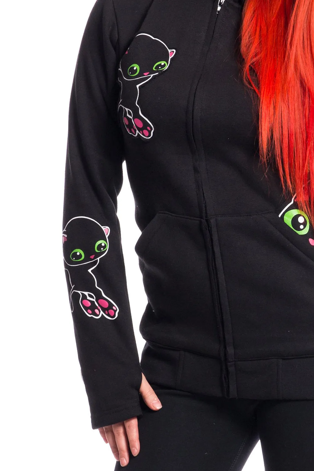 Black Cat Hoodie [BLACK]