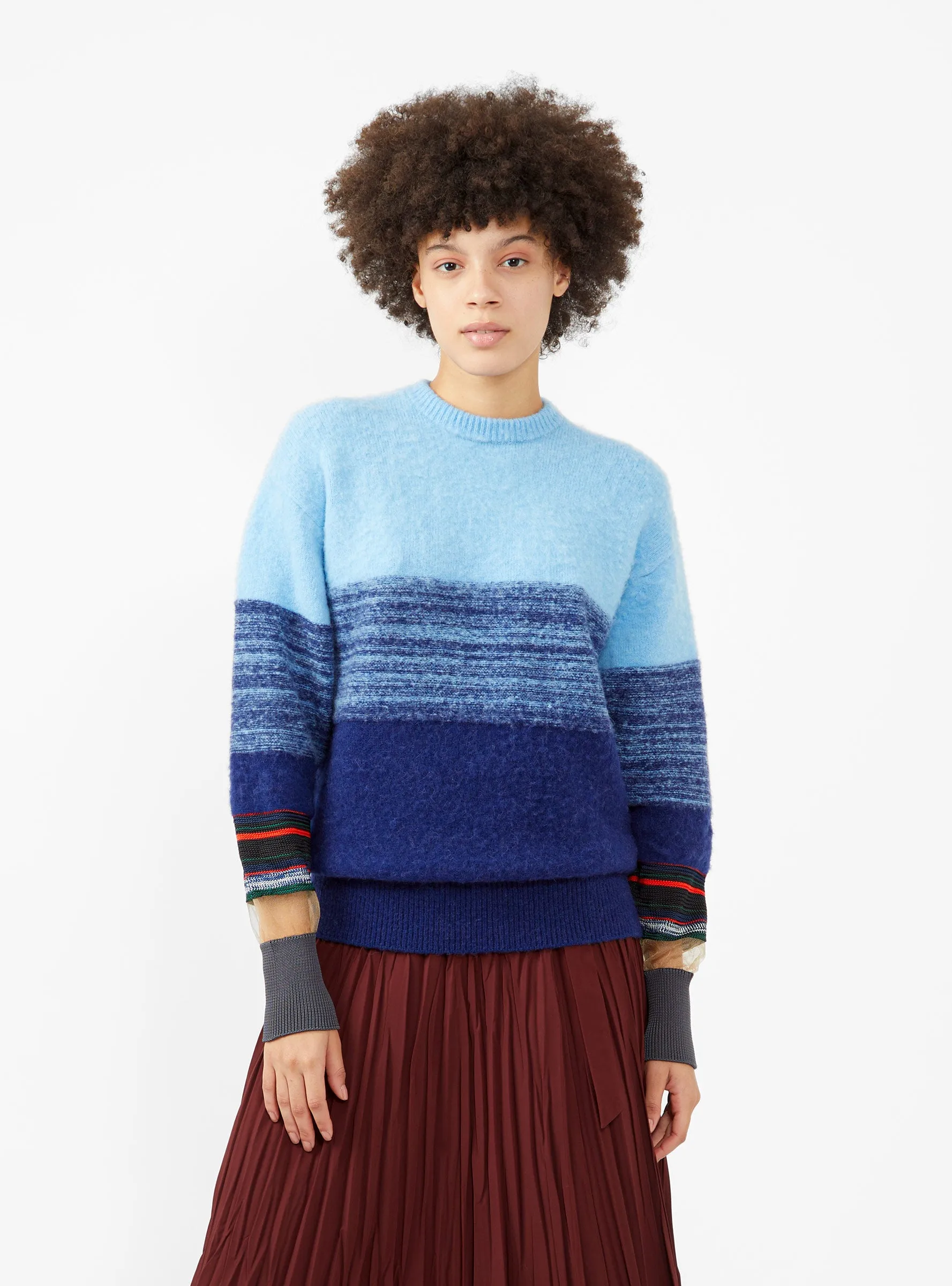 Border Sweater Blue