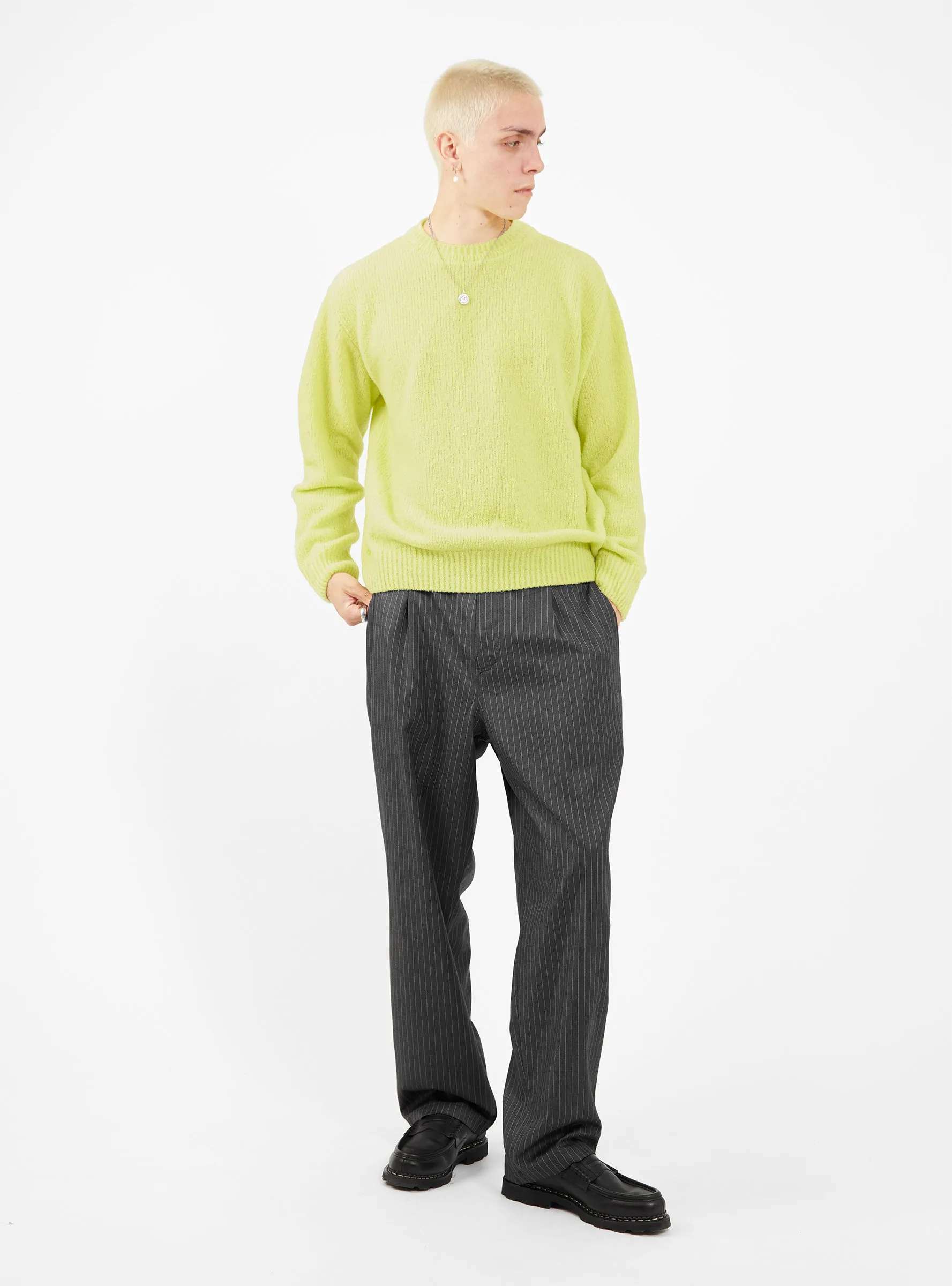 Boucle Sweater Lime Green