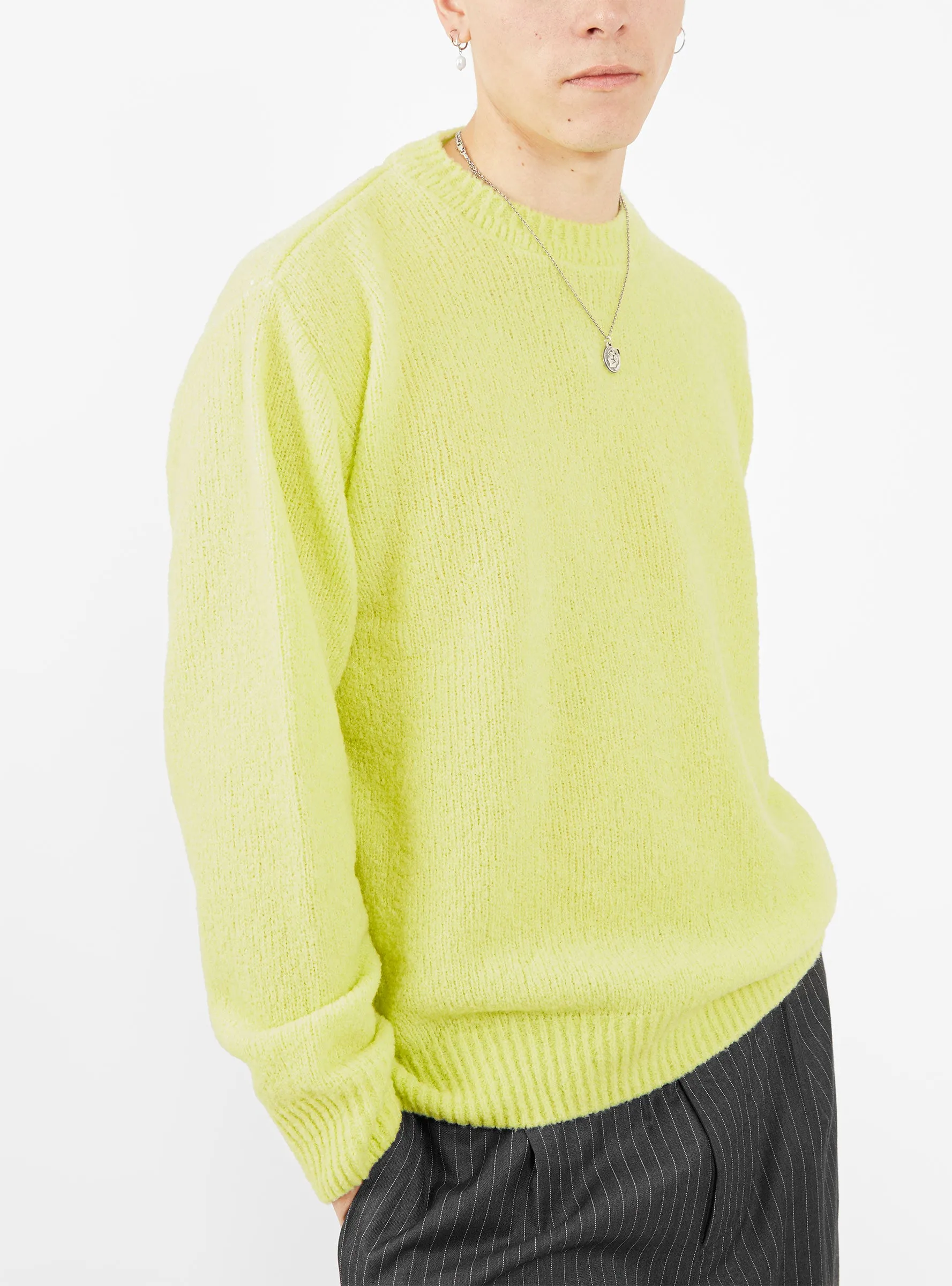 Boucle Sweater Lime Green