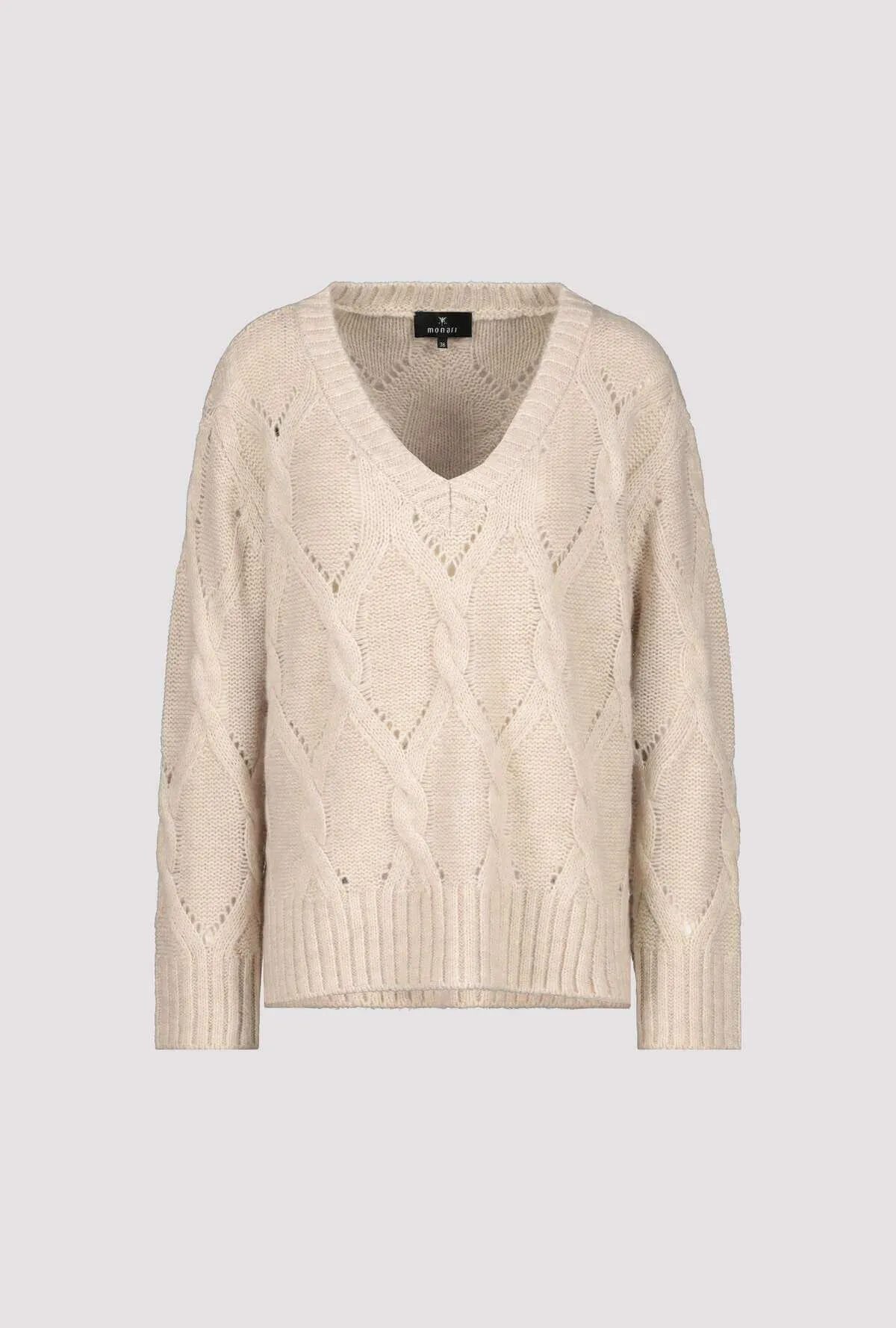 Braid Fleece Sweater - Biscuit