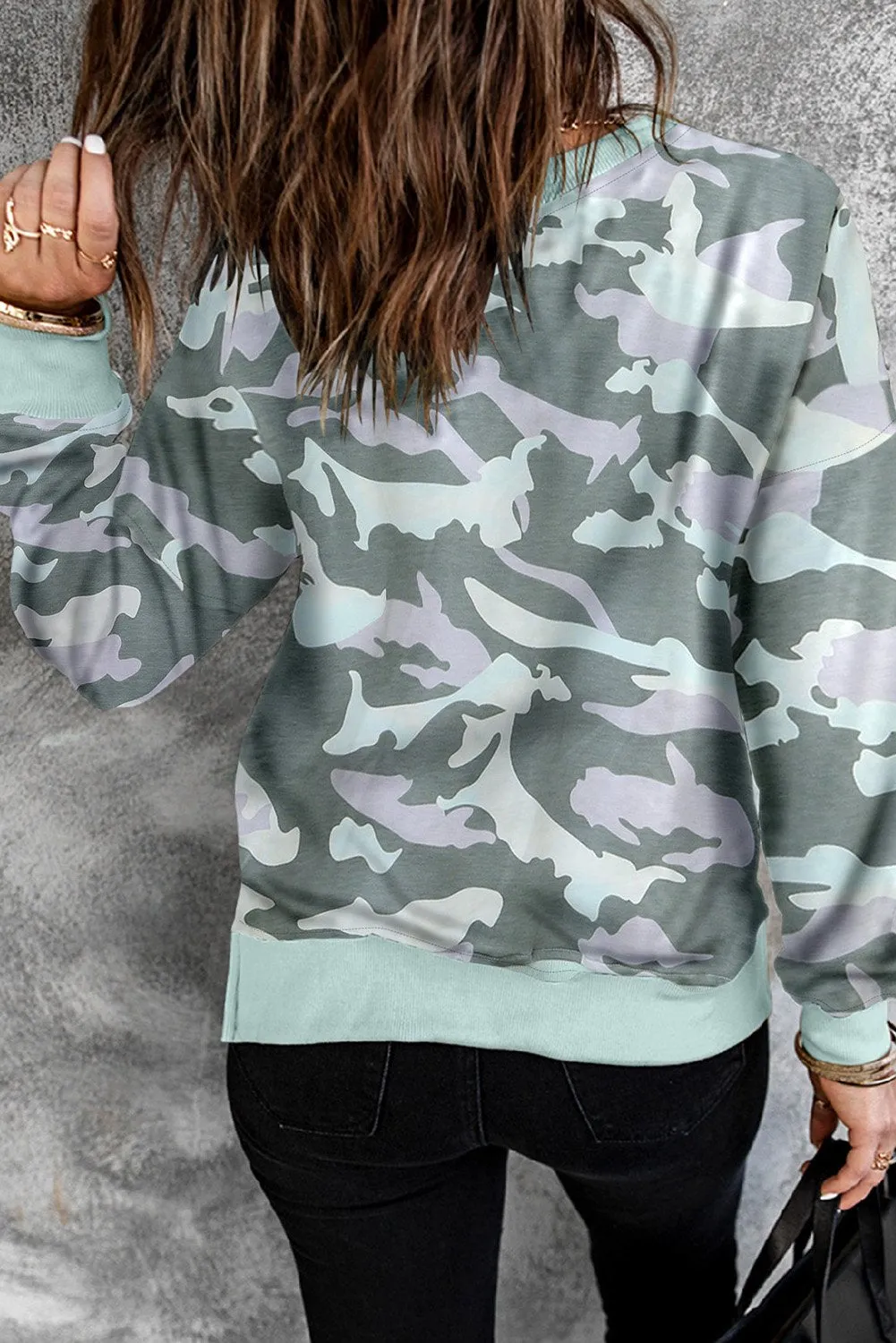 Camouflage Pullover Sweatshirt