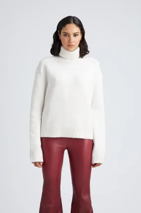 Chalk Cashmere Heavy Turtleneck Sweater