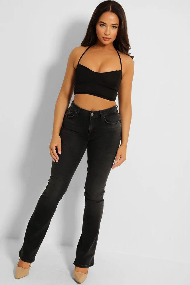 Charcoal Bootleg Cut Jeans