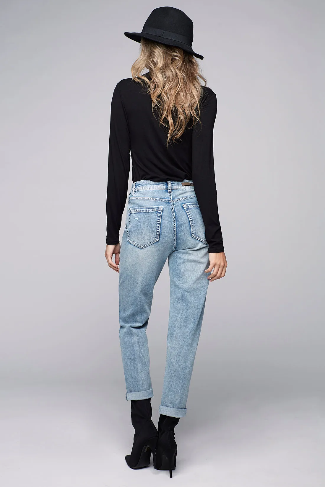 CHARLIE - Boyfriend Jeans - Blue Bleach