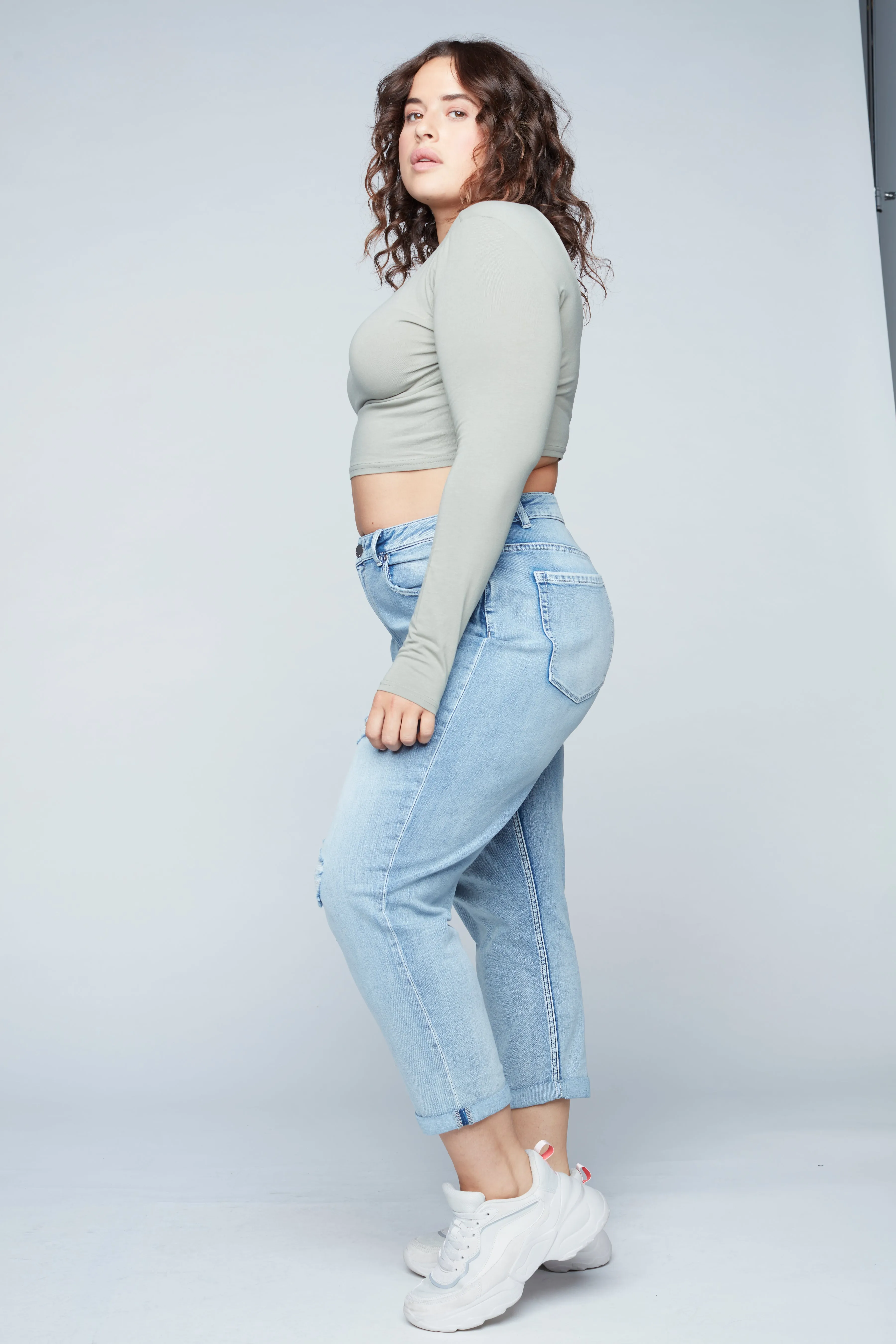 CHARLIE - Boyfriend Jeans - Blue Bleach