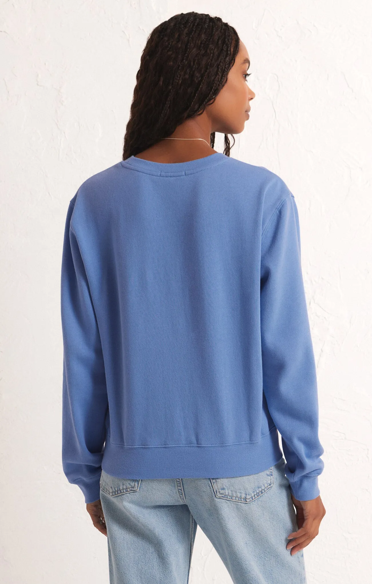 Classic Crew Sweatshirt Blue Isle