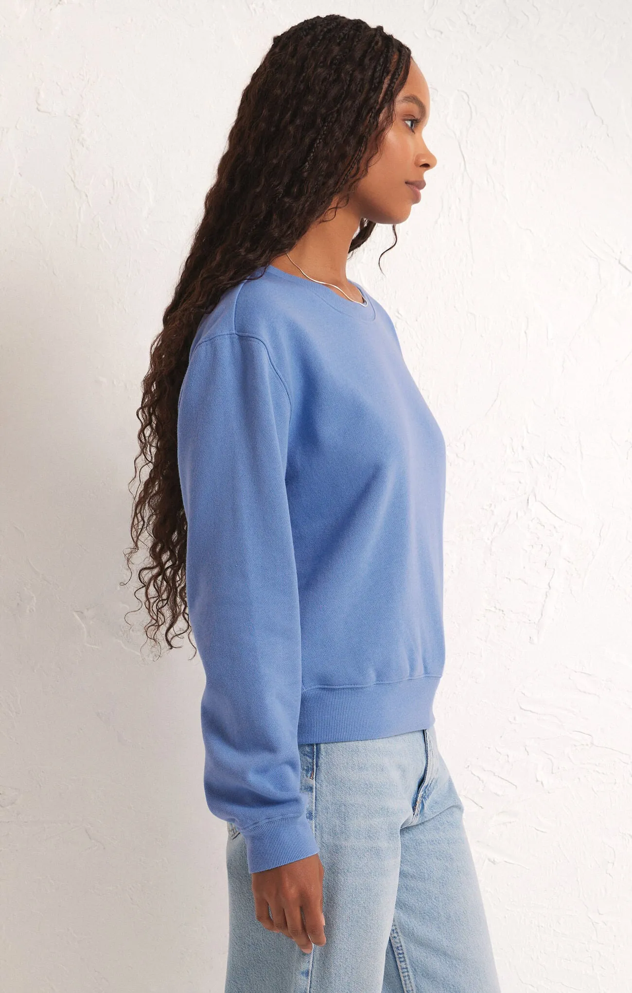 Classic Crew Sweatshirt Blue Isle