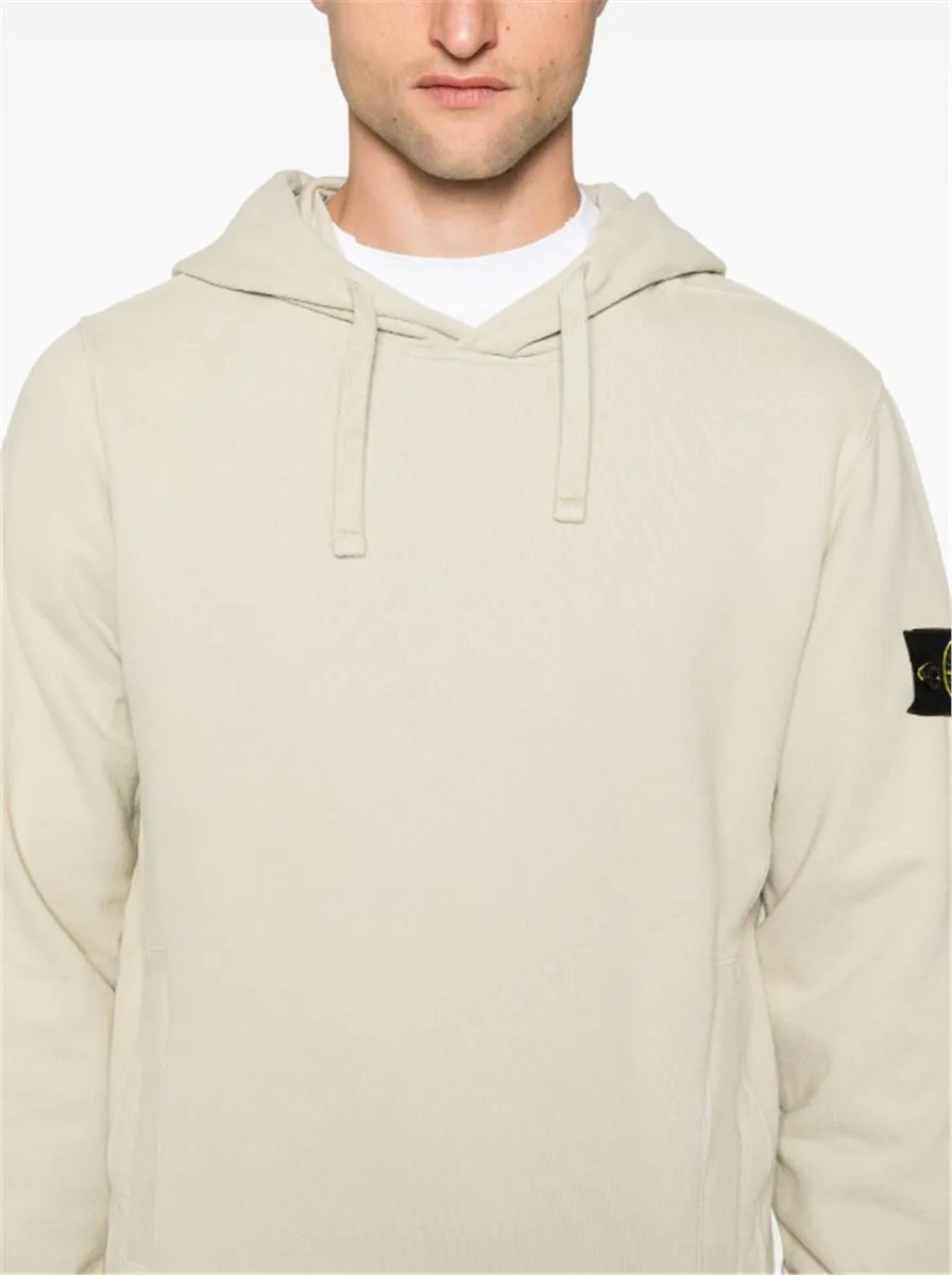 COMPASS-BADGE COTTON HOODIE