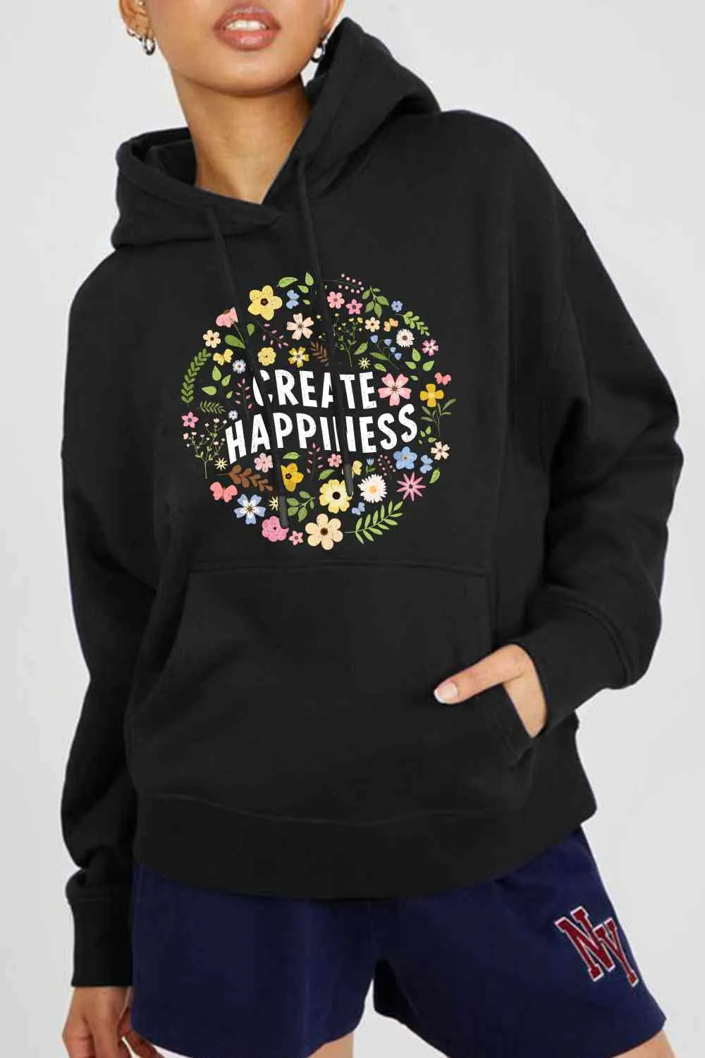 Create Happiness Graphic Hoodie