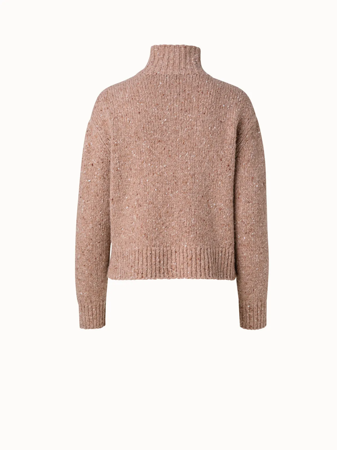 Cropped Kaschmir-Tweed-Pullover