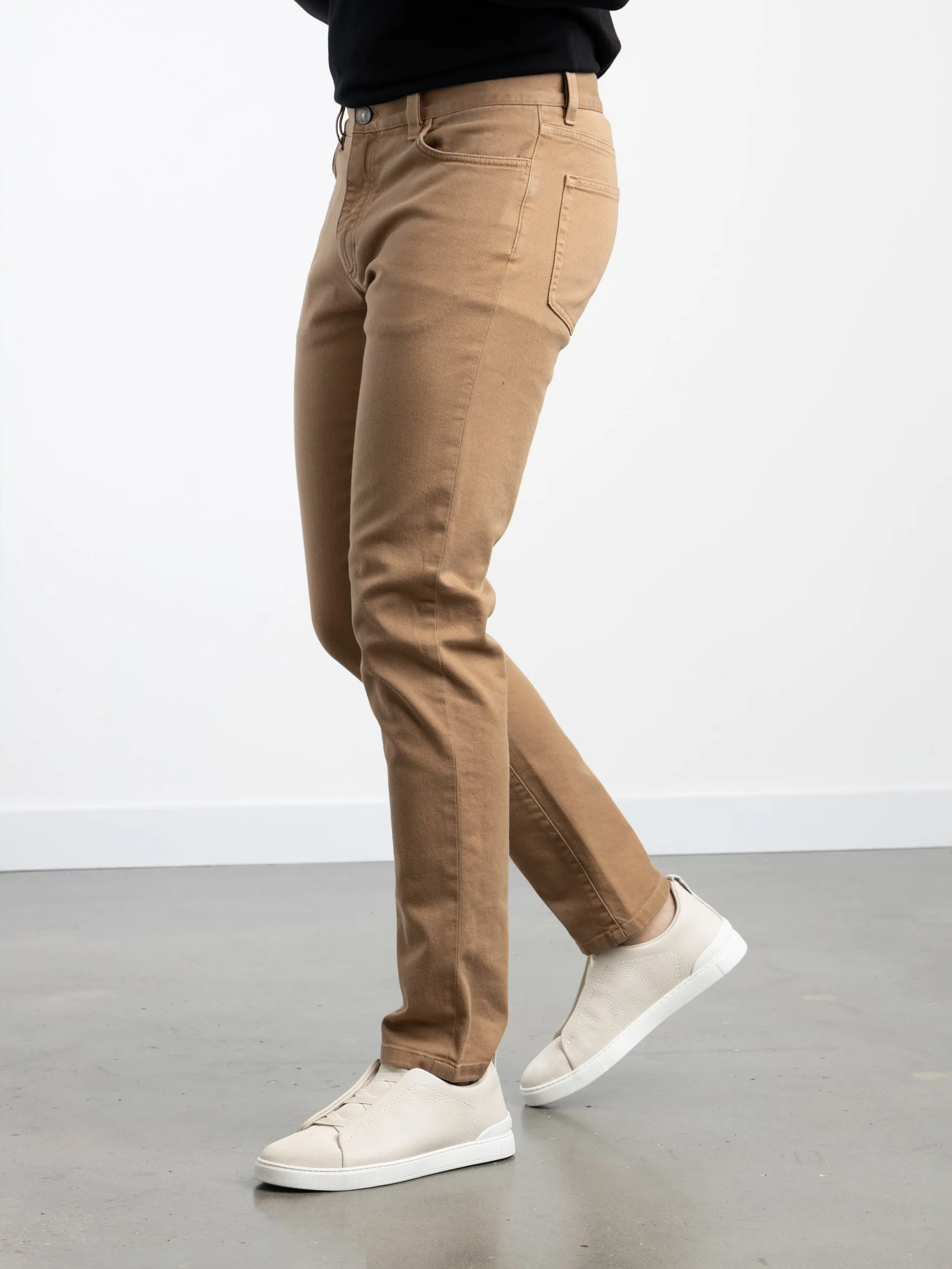 Dark Beige Stretch Roccia Jeans