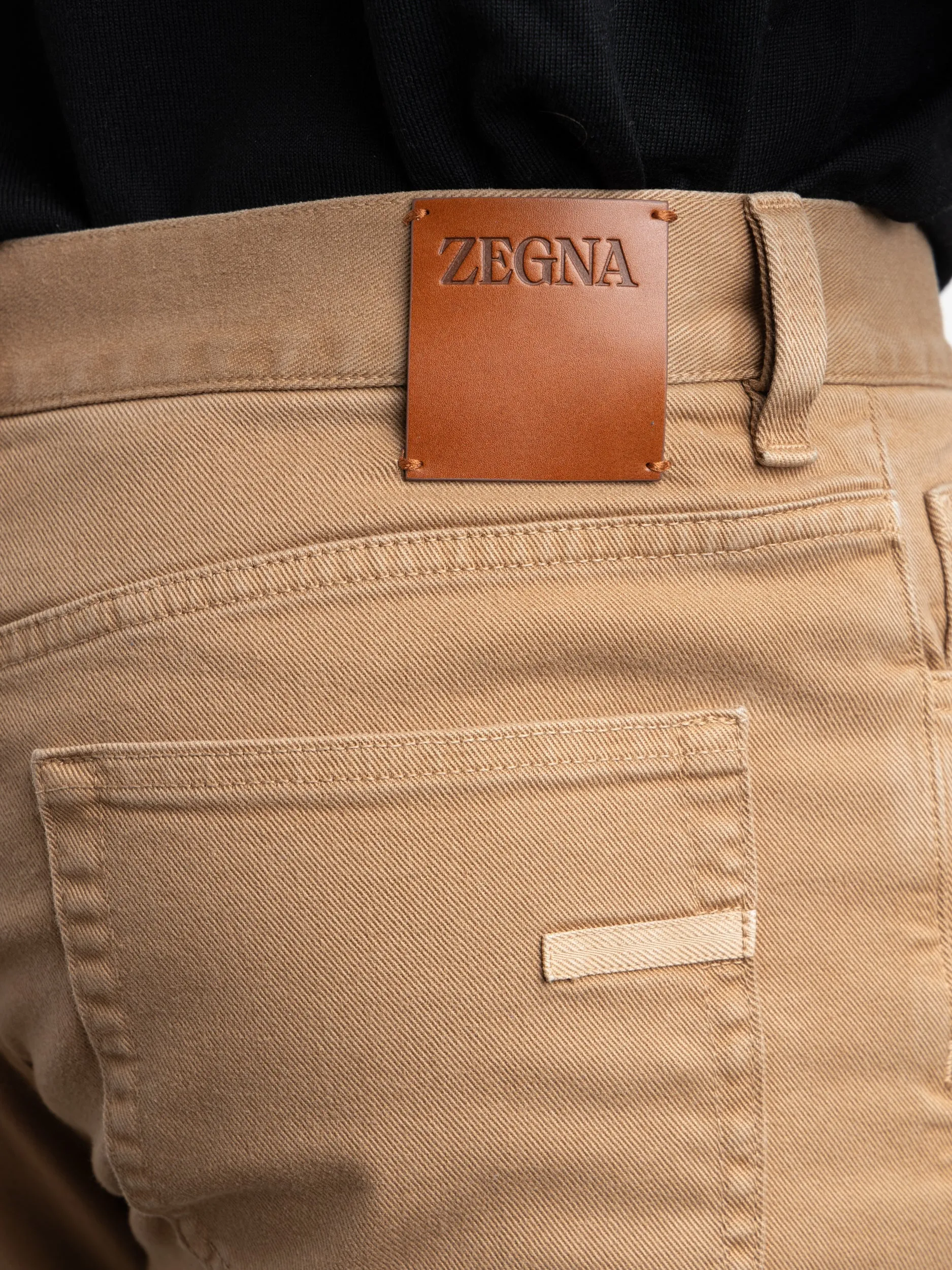 Dark Beige Stretch Roccia Jeans