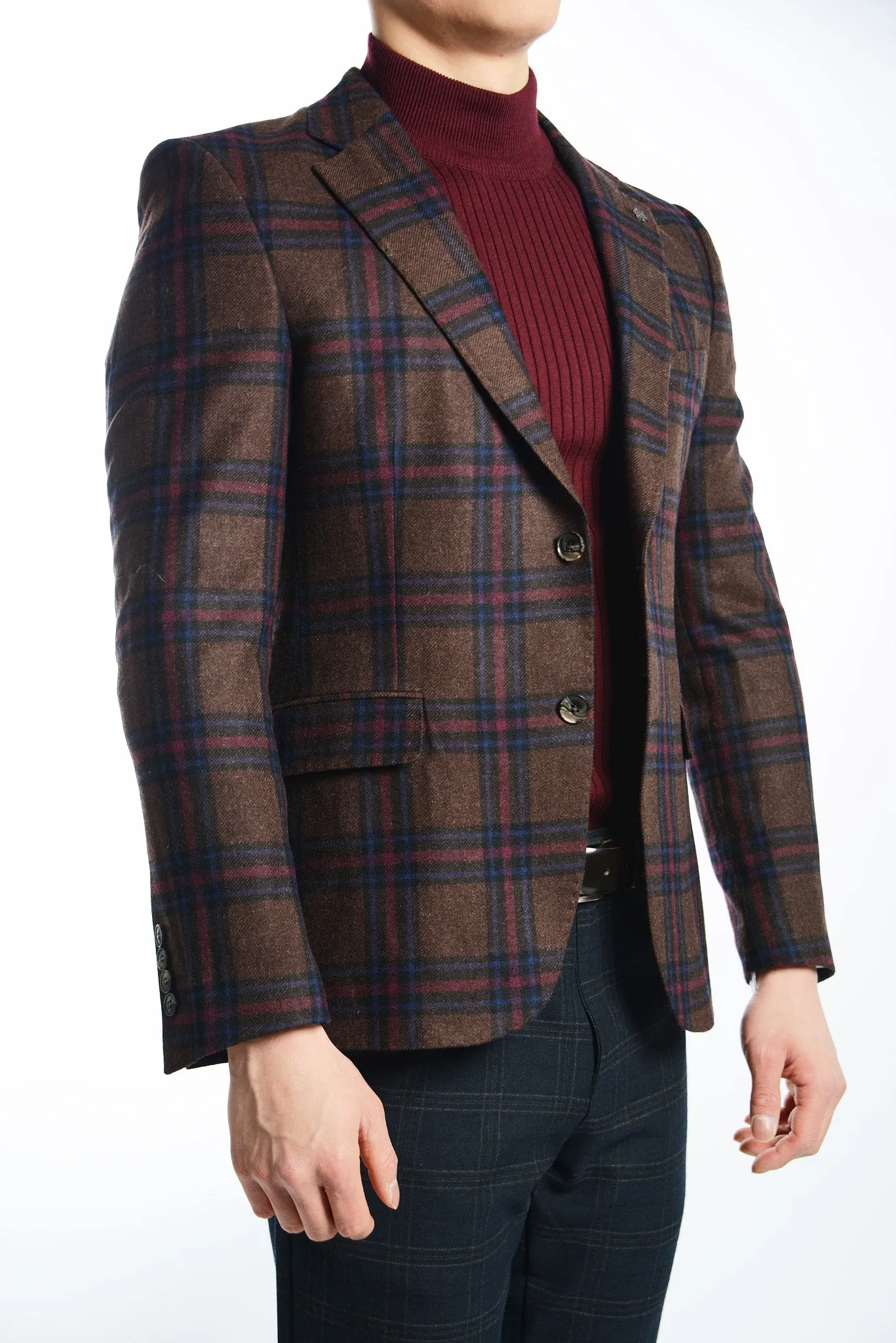 DT Windowpane Euro Sport Coat