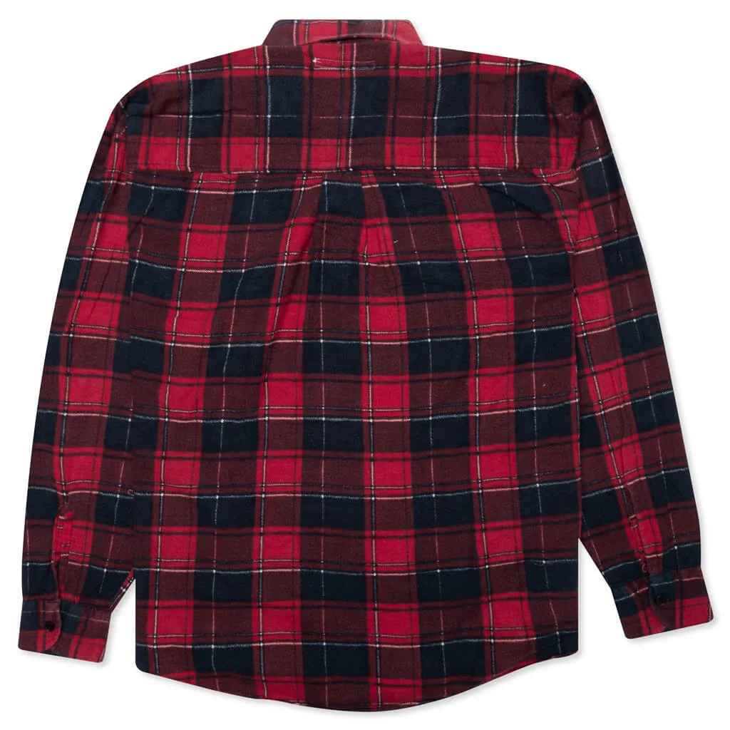 Flannel Shirt Ribbon Shirt - Assorted