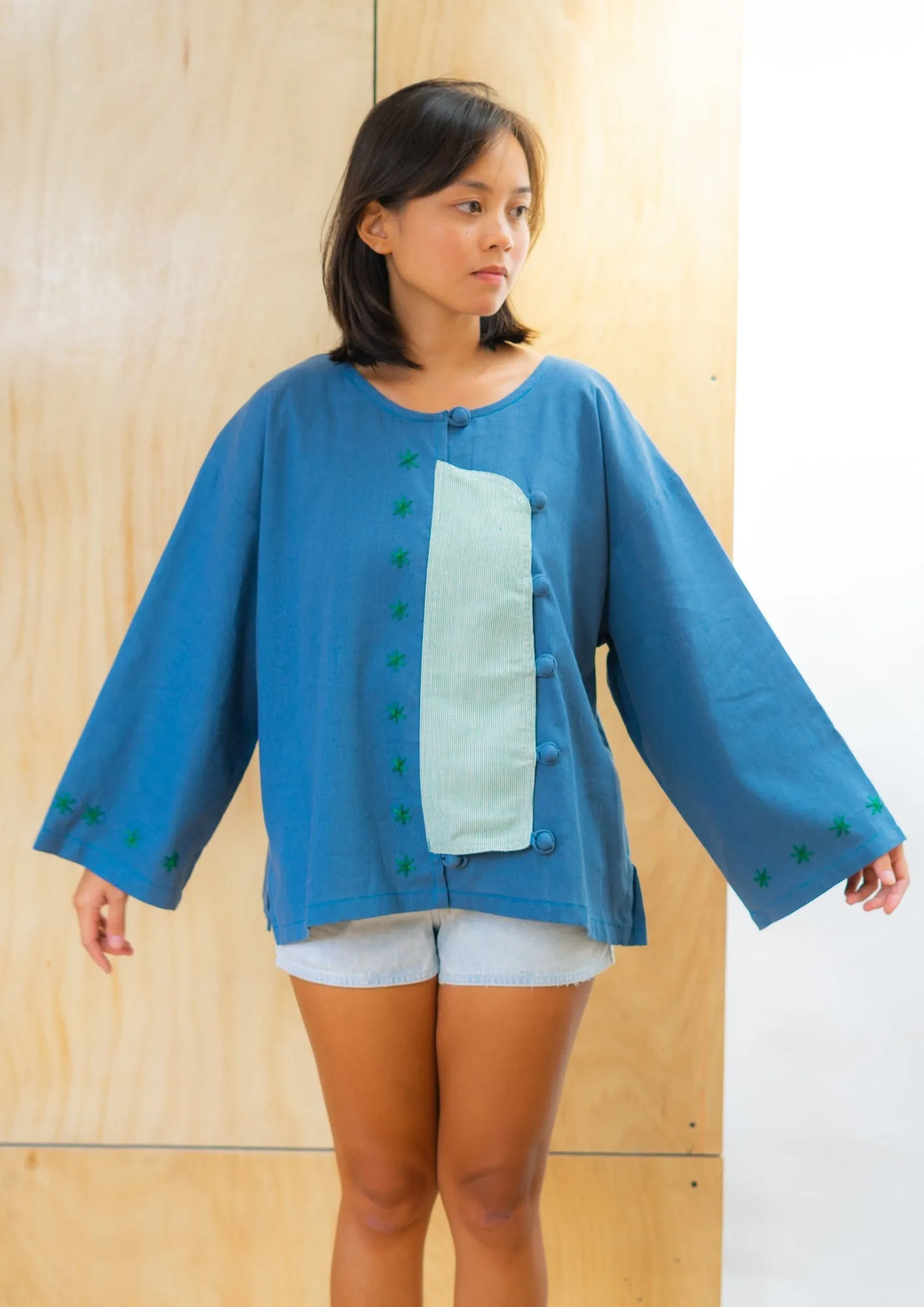 flap jacket - blue