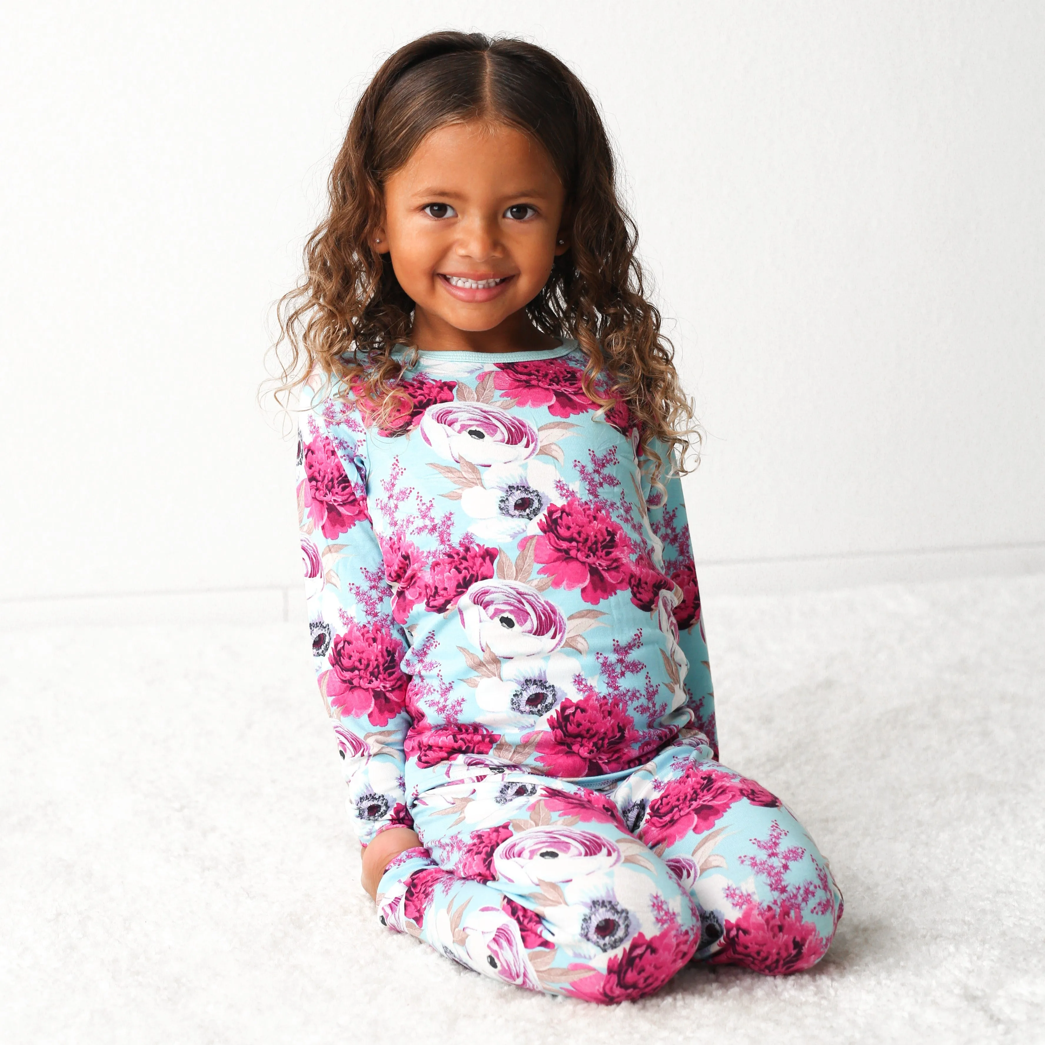 Floral Magenta Aqua Splash Pajama