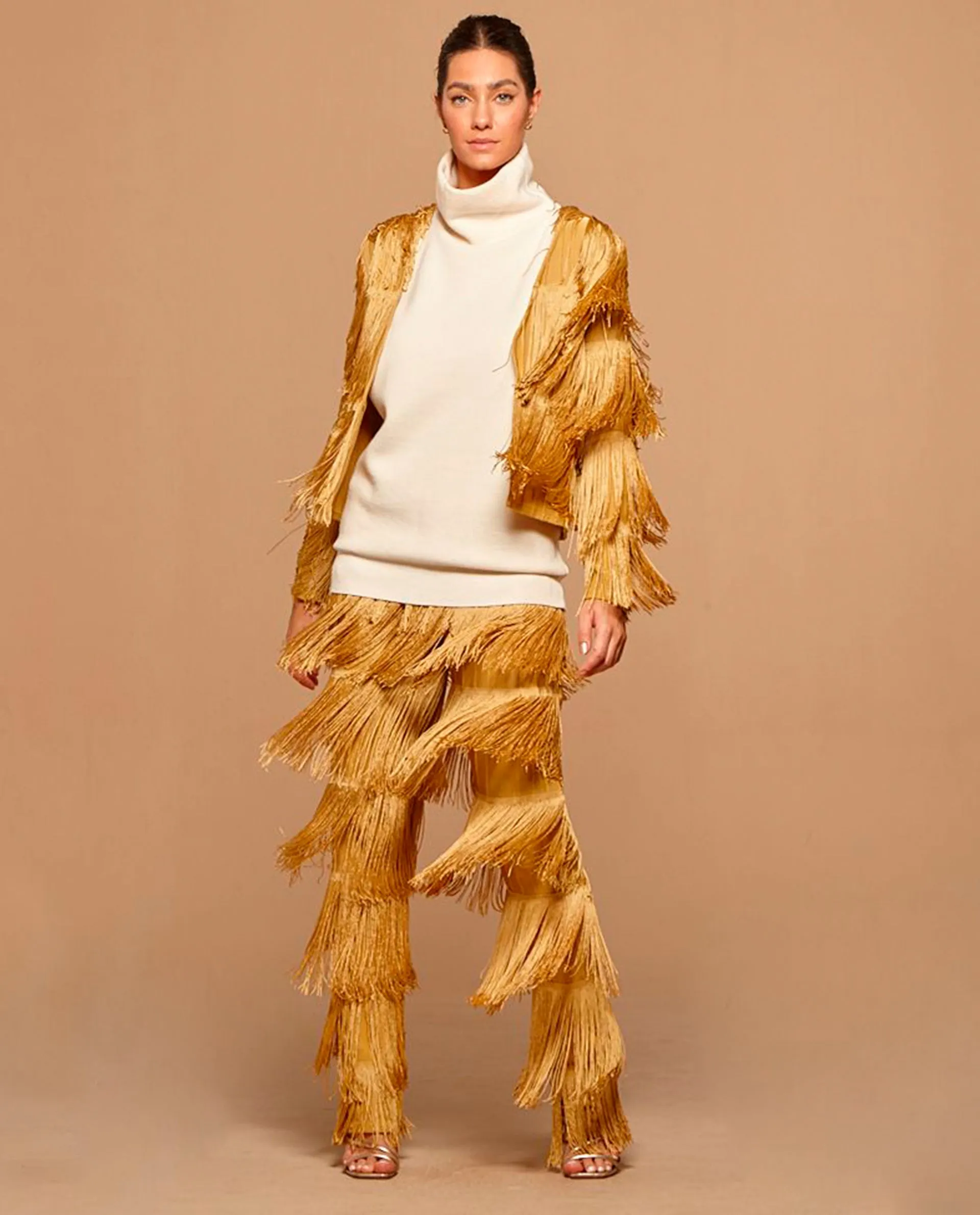 Gold Fringes Coat