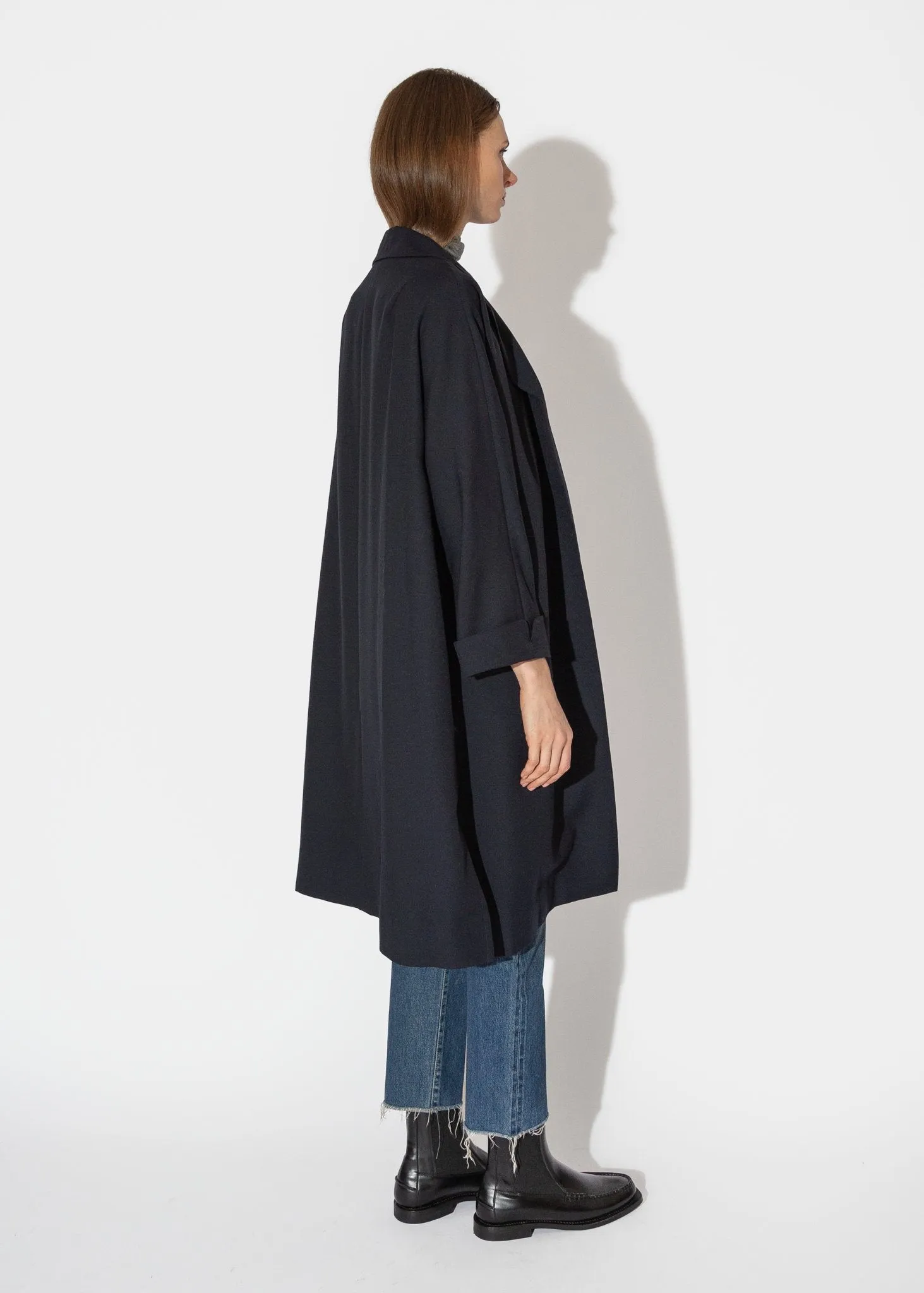 Gown Coat in Navy