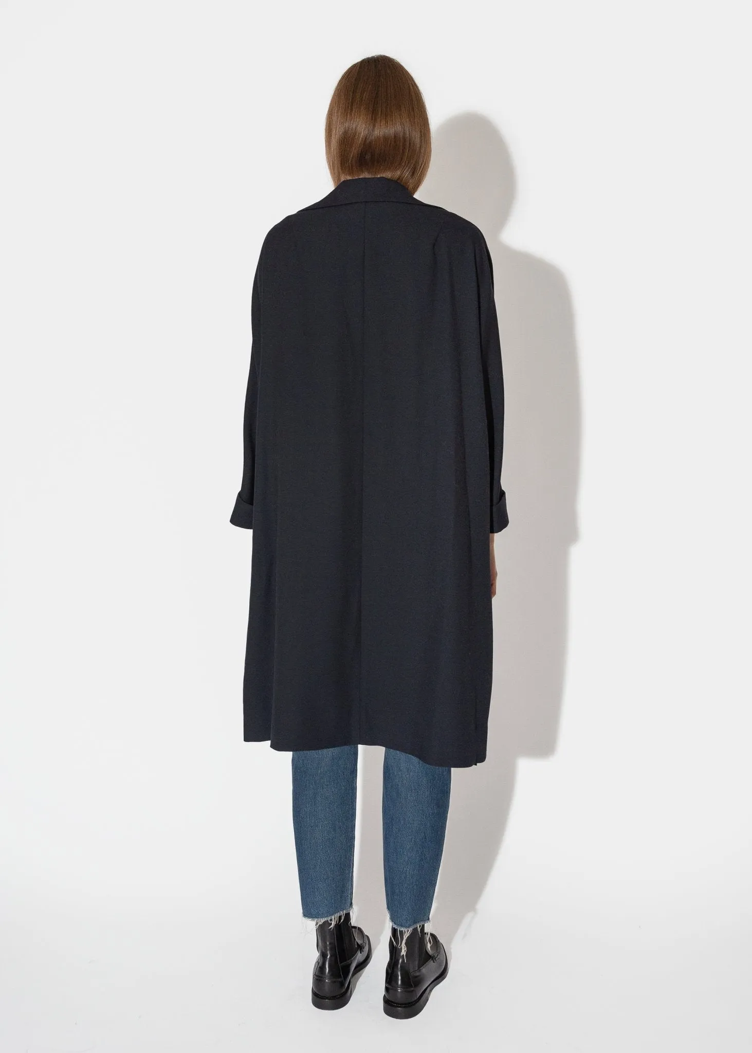 Gown Coat in Navy