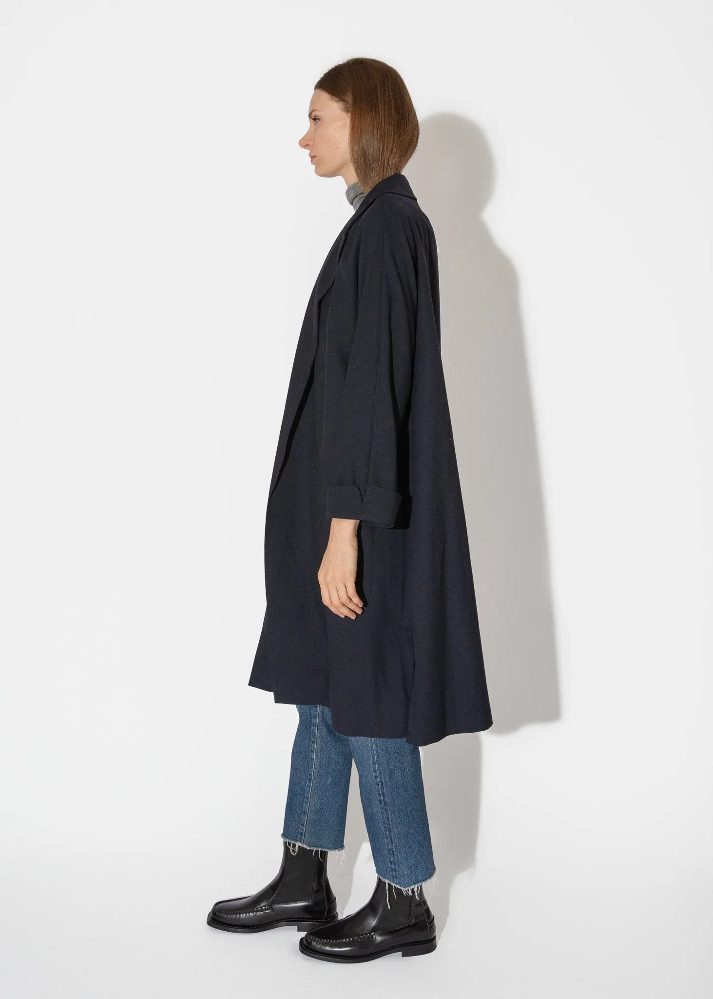 Gown Coat in Navy