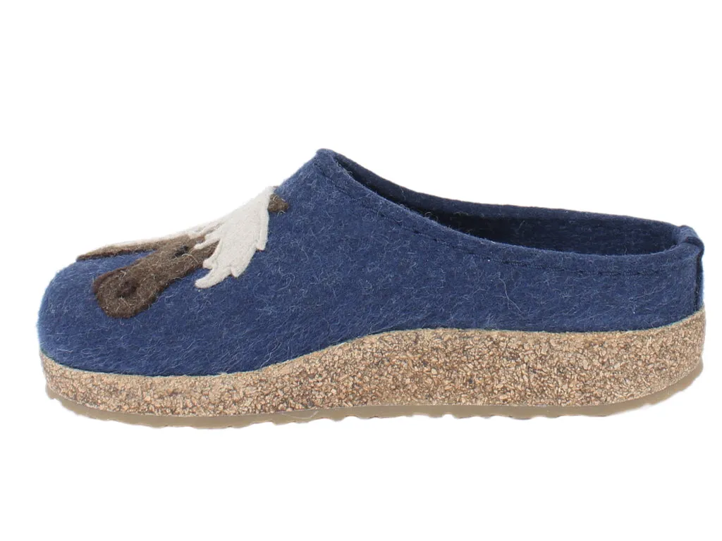 Haflinger Felt Clogs Grizzly Horse Jeans