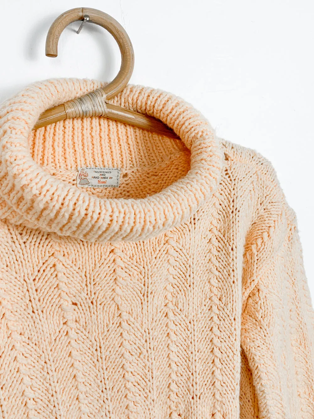 Handmade by Hazel Pale Apricot Knit Turtleneck