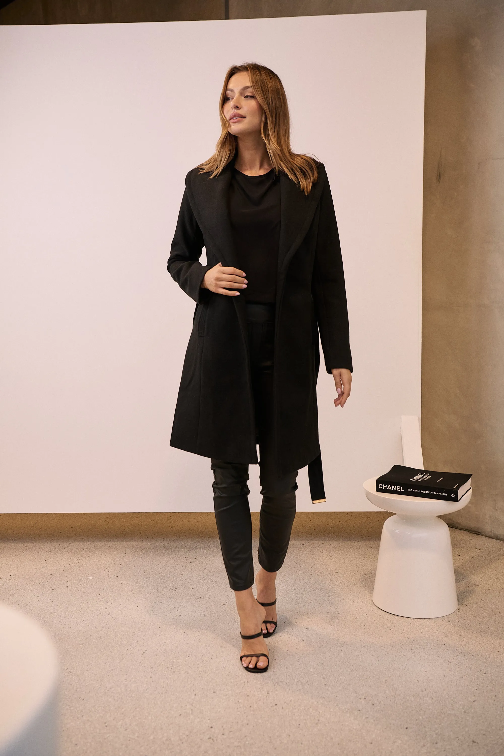 Ivy Black Winter Wrap Coat