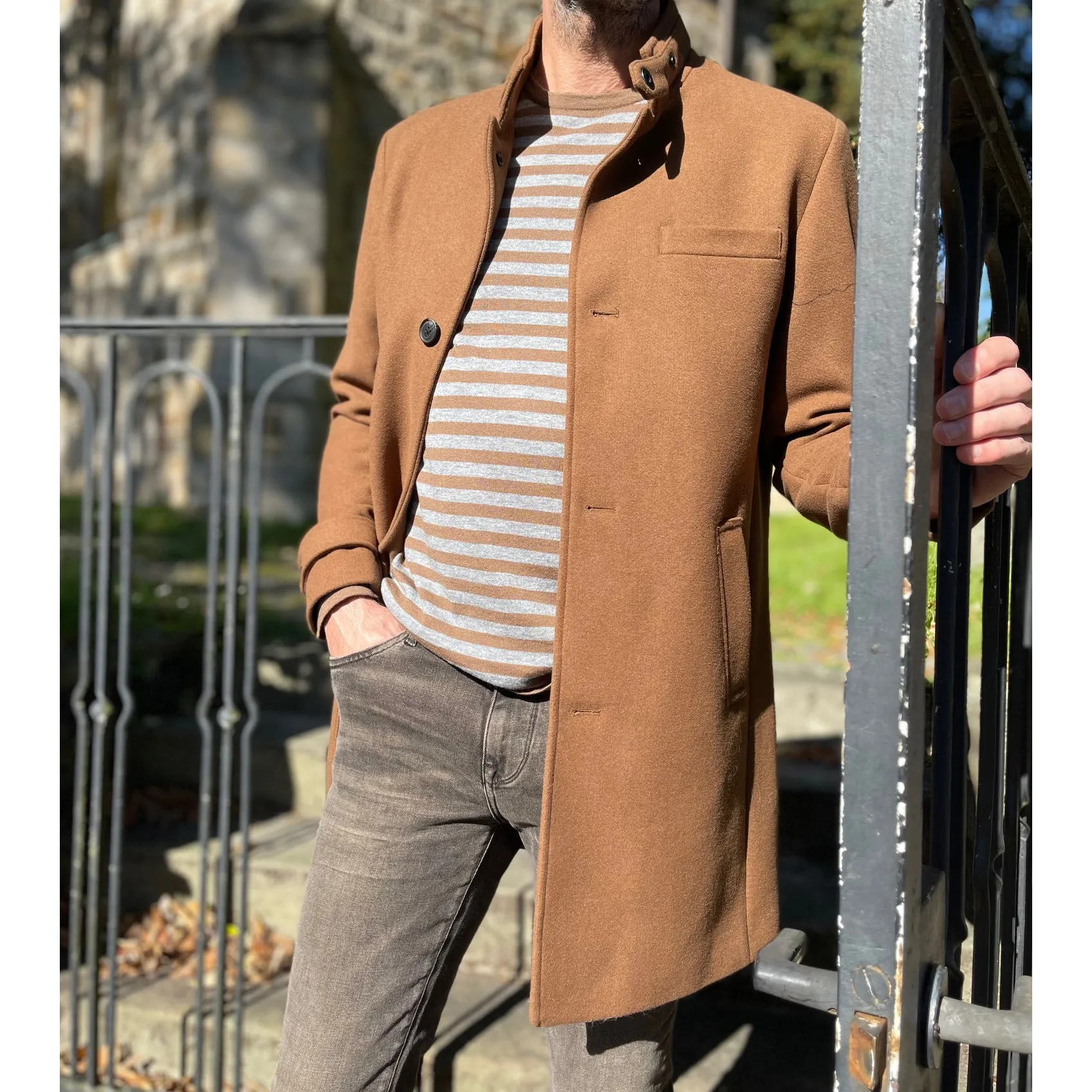 Luxurious JJ Melton Wool Coat - Premium Quality, Winter Essential