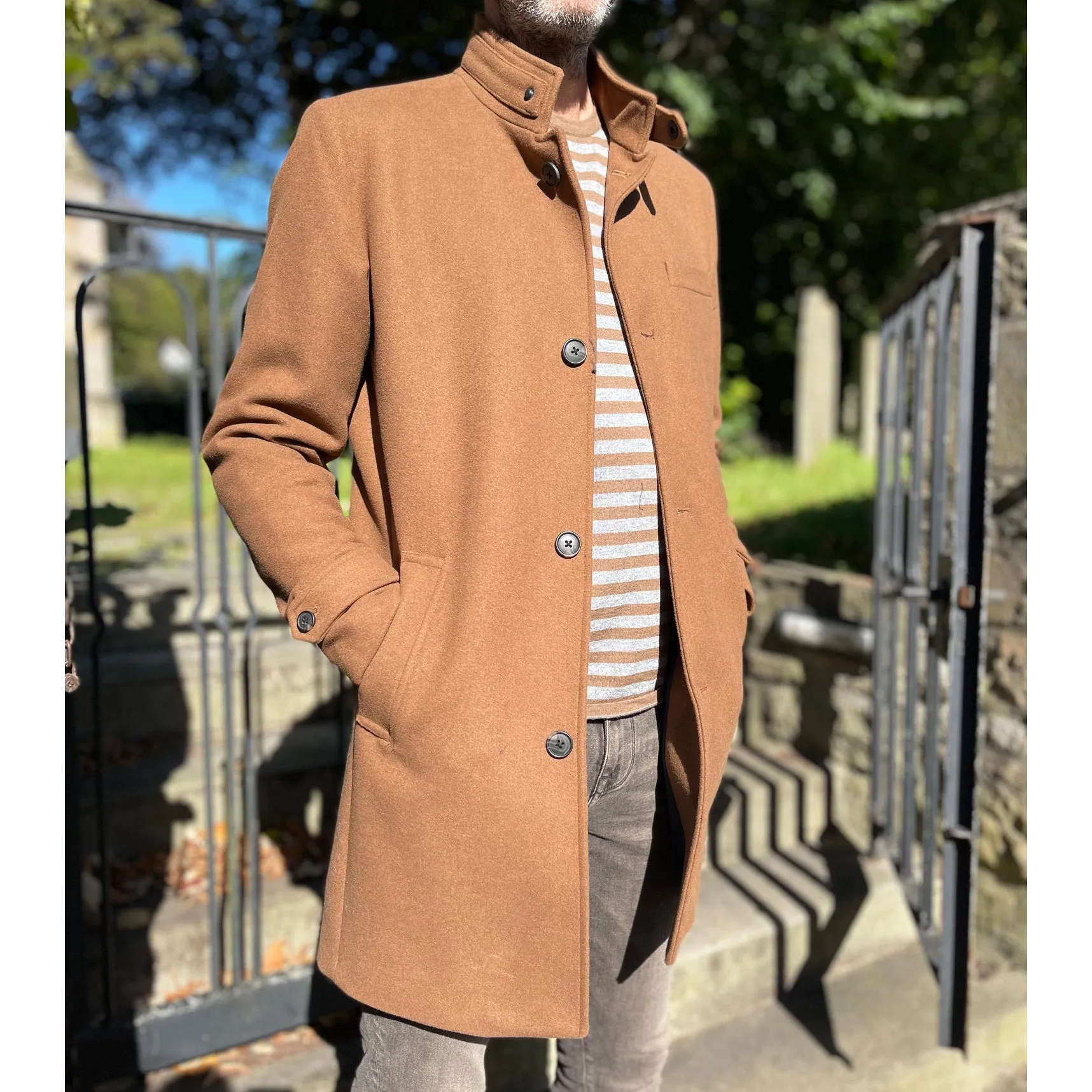 Luxurious JJ Melton Wool Coat - Premium Quality, Winter Essential