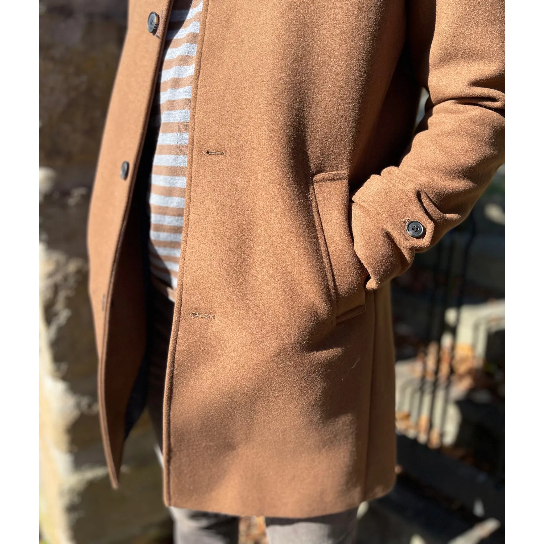 Luxurious JJ Melton Wool Coat - Premium Quality, Winter Essential