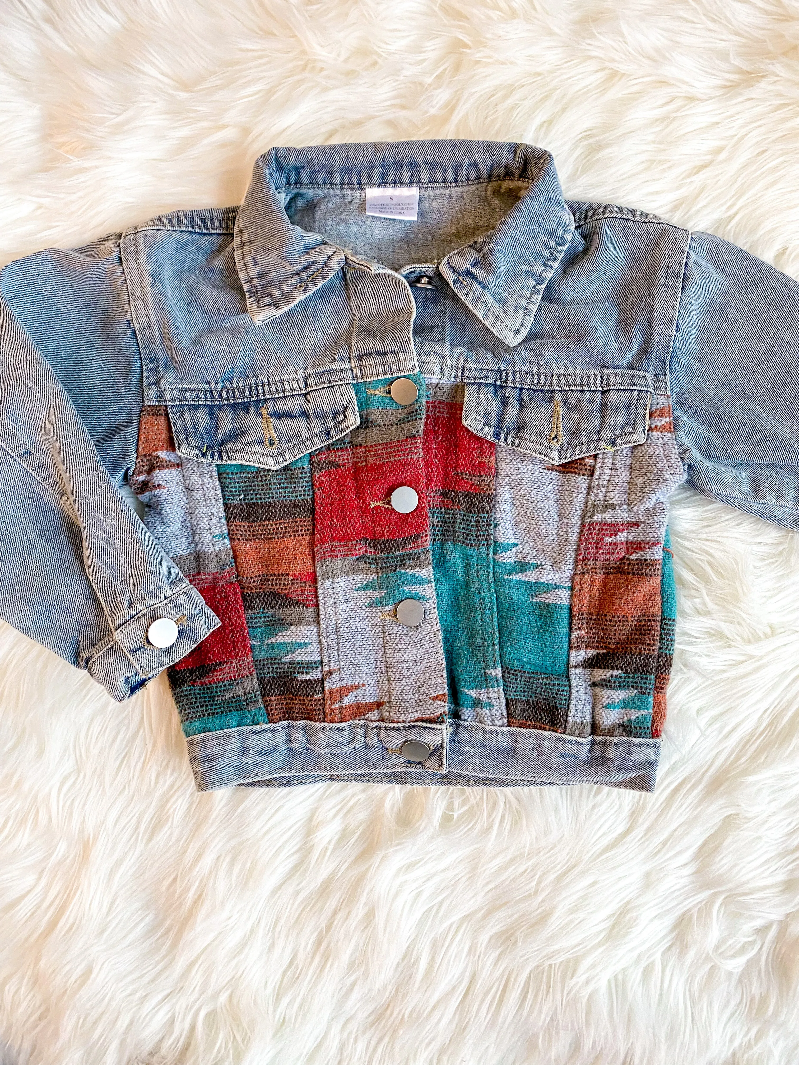 Kids Serape Denim Jacket