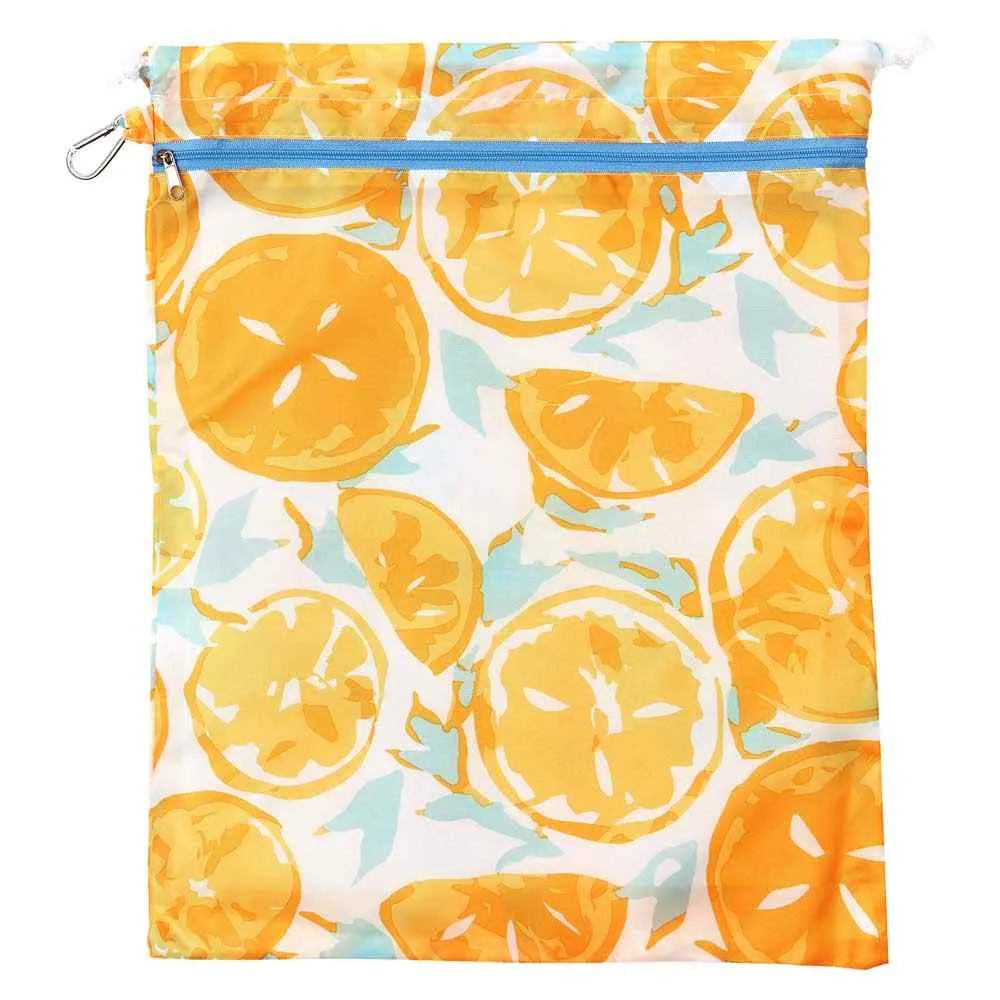 Lemon Slices Splash Proof Travel Sack