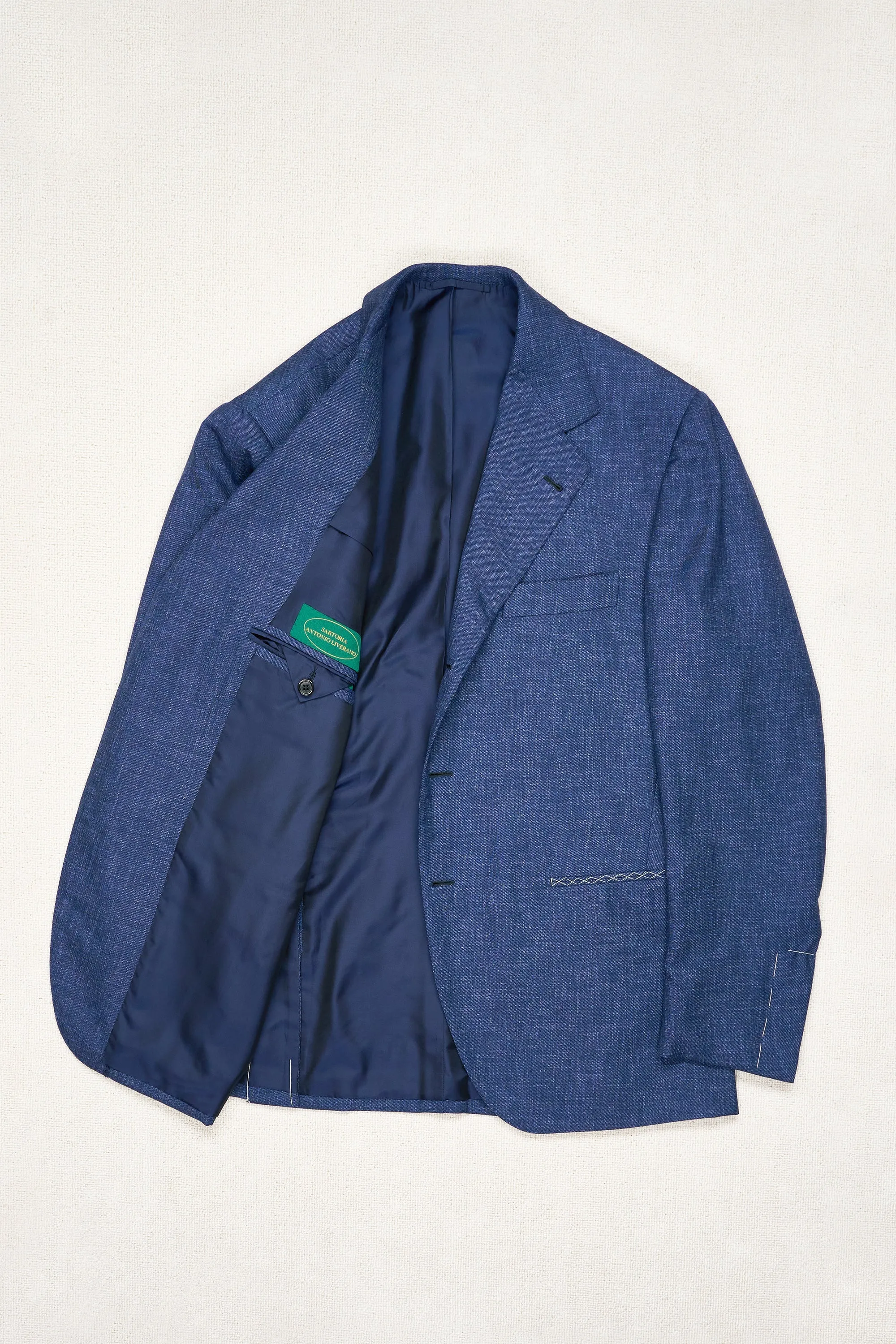 Luxurious Liverano Blue Wool Sport Coat - LPN706039