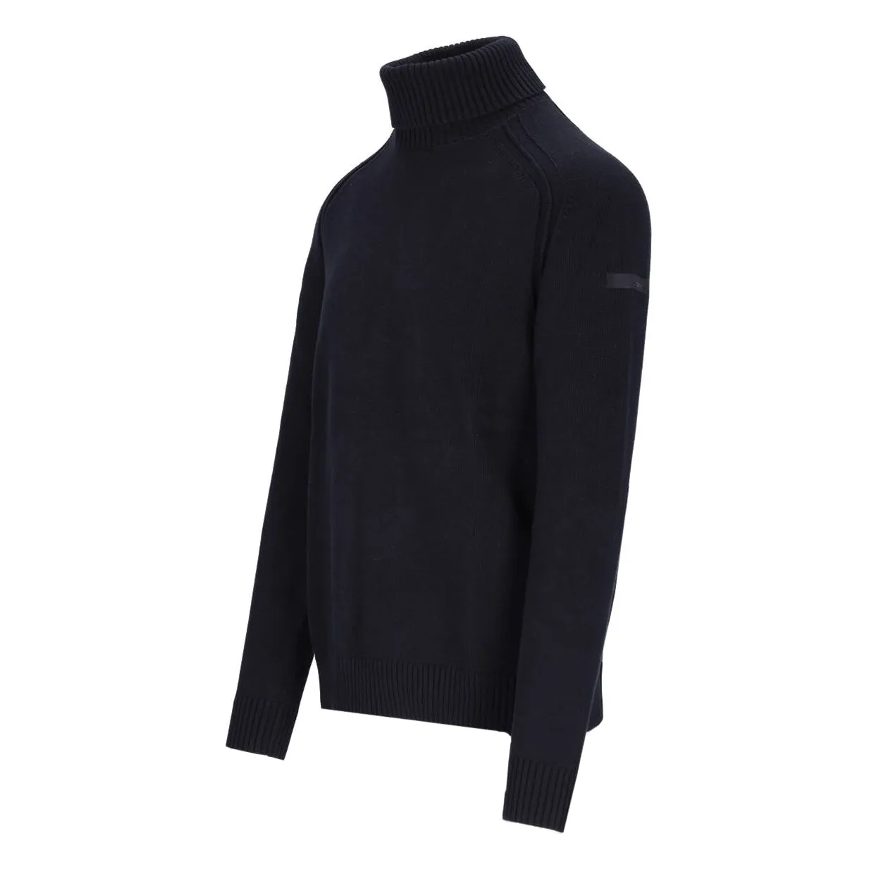 Maglione Uomo RRD Knit Cotton Plain Turtleneck Nero