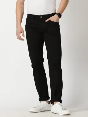 MEN'S BLACK SOLID JASON FIT JEANS