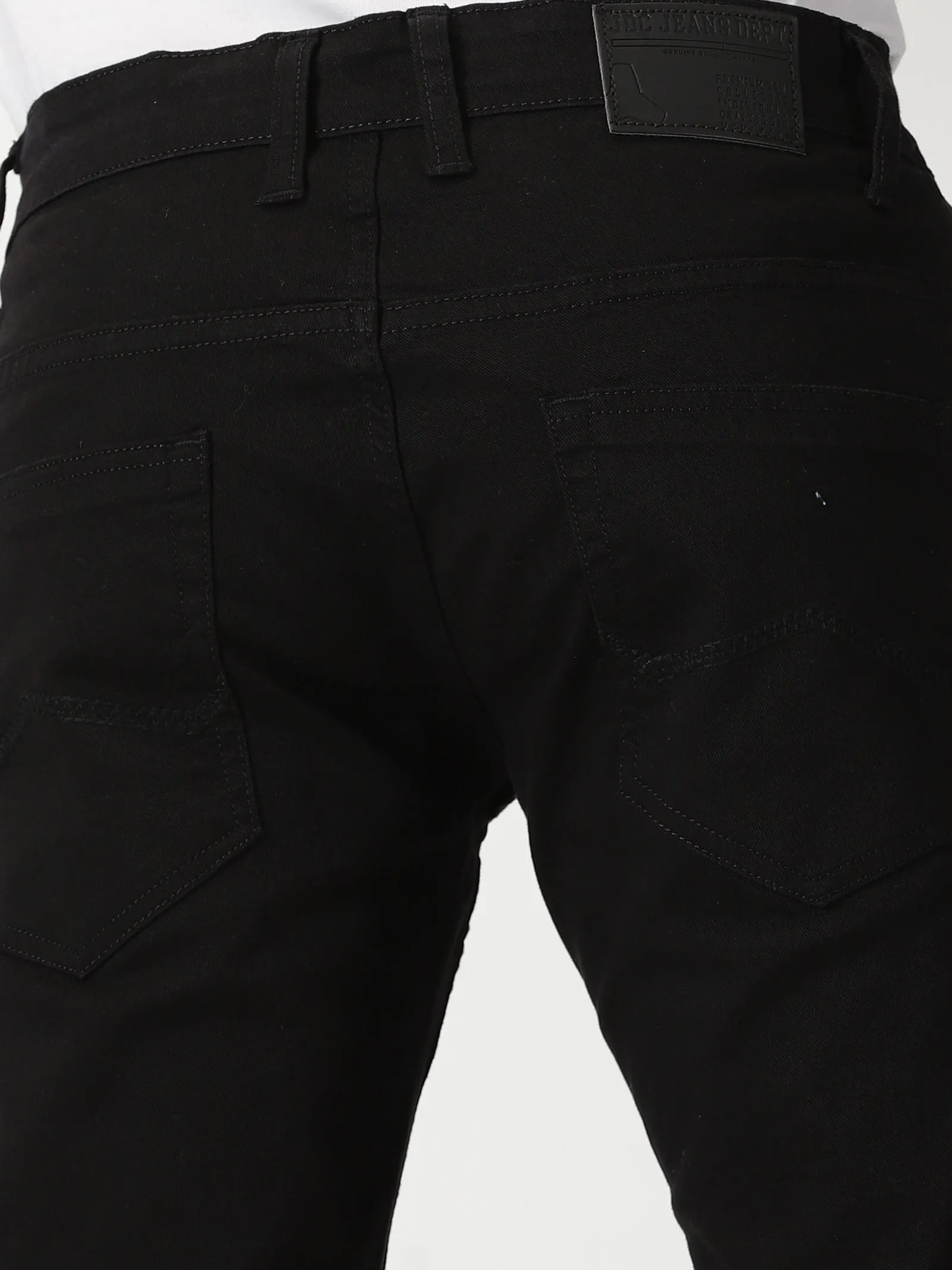 MEN'S BLACK SOLID JASON FIT JEANS