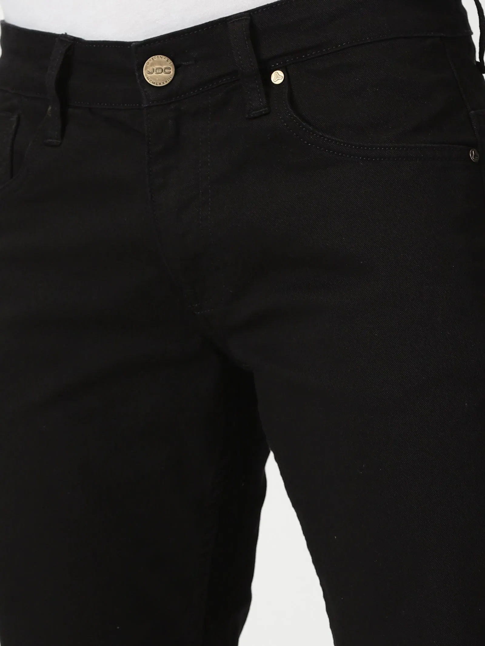 MEN'S BLACK SOLID JASON FIT JEANS